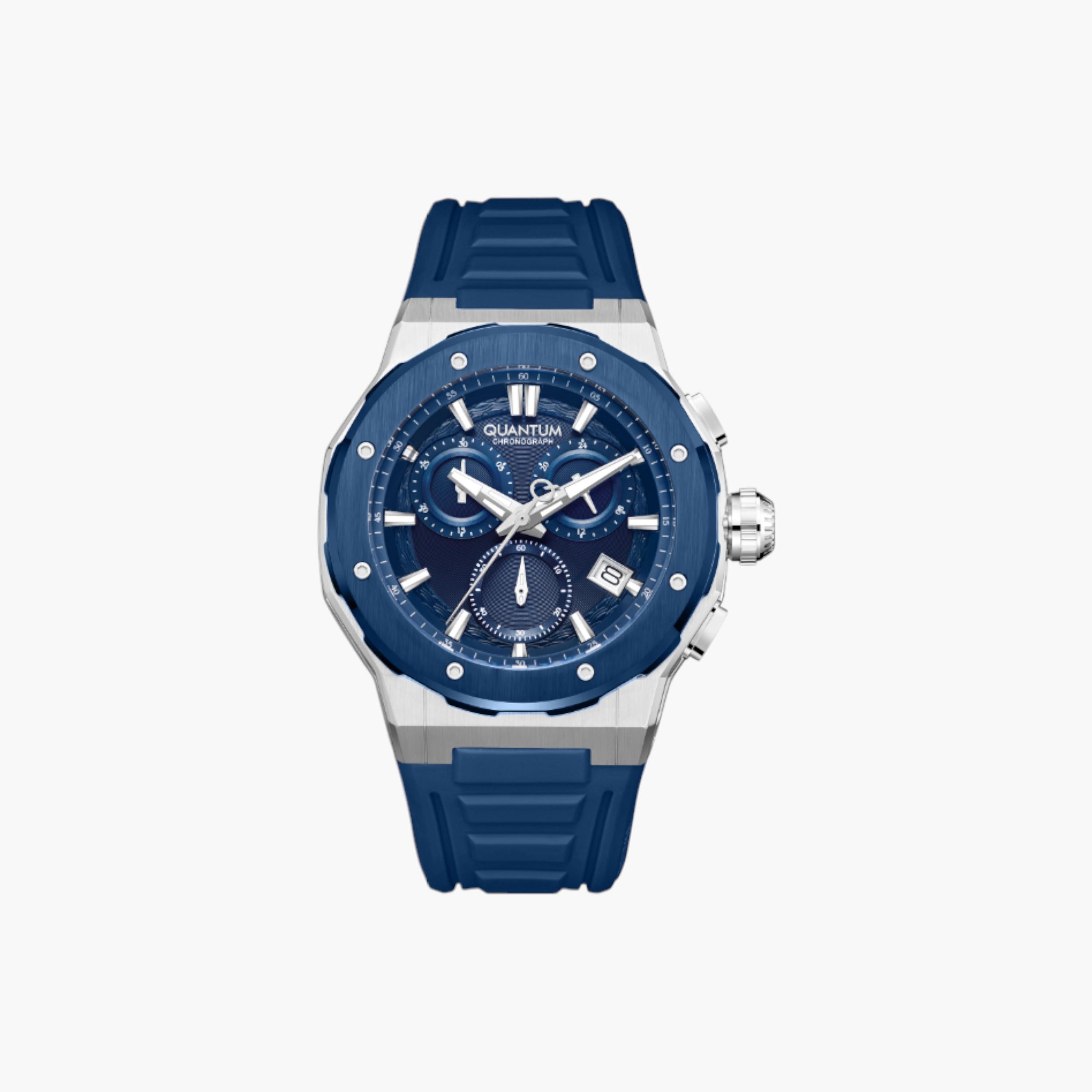 كوانتم ساعة كرونوغراف رجالية، حزام سيليكون-men-watchesandjewellery-watches-image-1