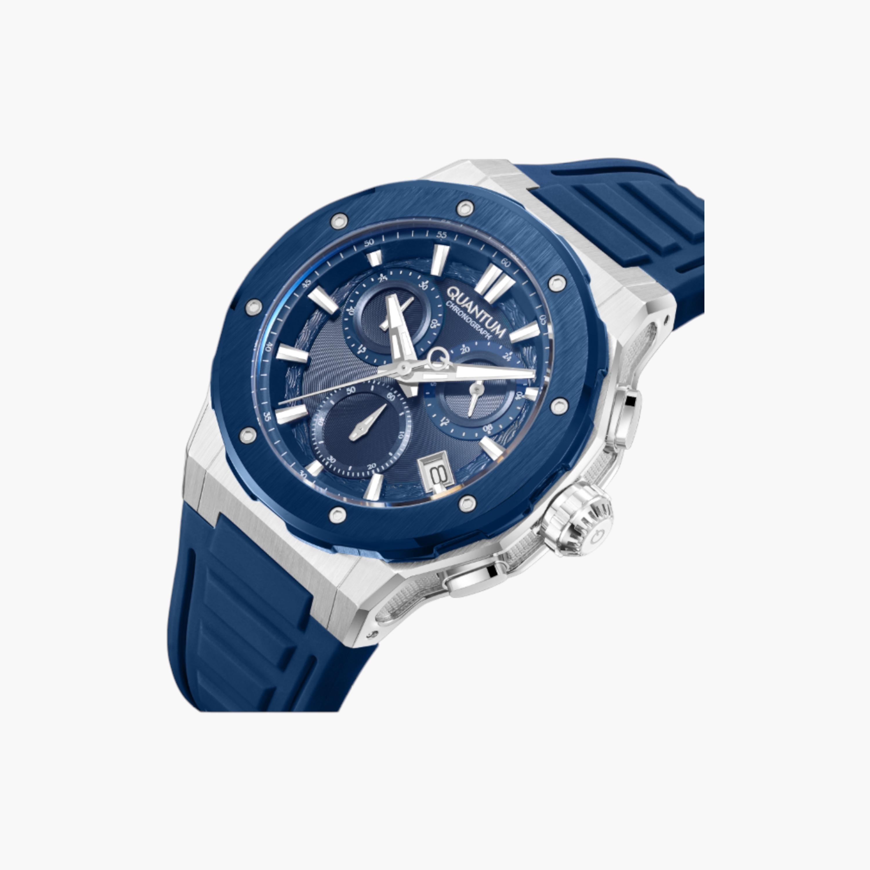 كوانتم ساعة كرونوغراف رجالية، حزام سيليكون-men-watchesandjewellery-watches-image-2