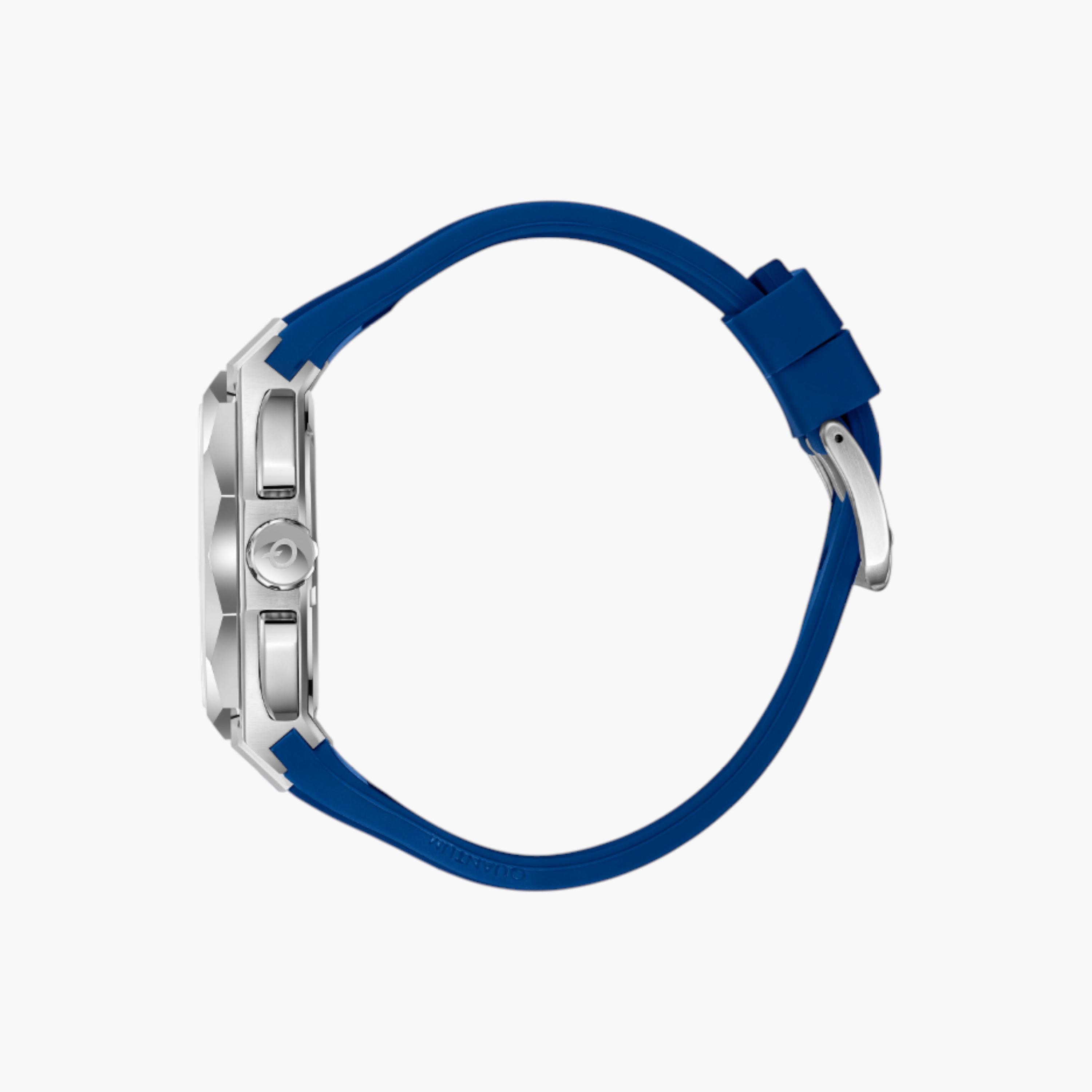 كوانتم ساعة كرونوغراف رجالية، حزام سيليكون أزرق-men-watchesandjewellery-watches-image-3