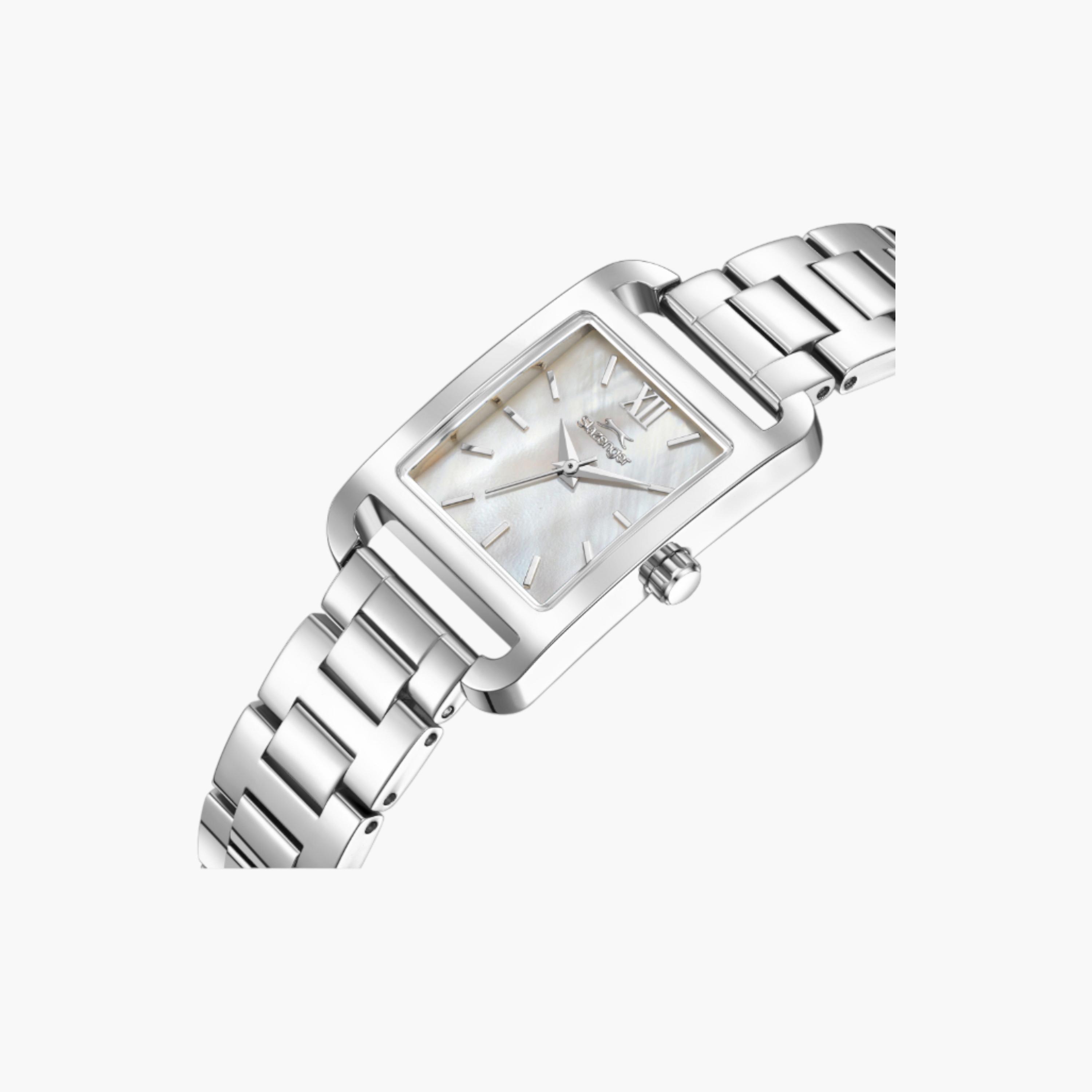 سلازنجر ساعة يد مستطيلة فضية بعقارب-women-watchesandjewellery-watches-image-2