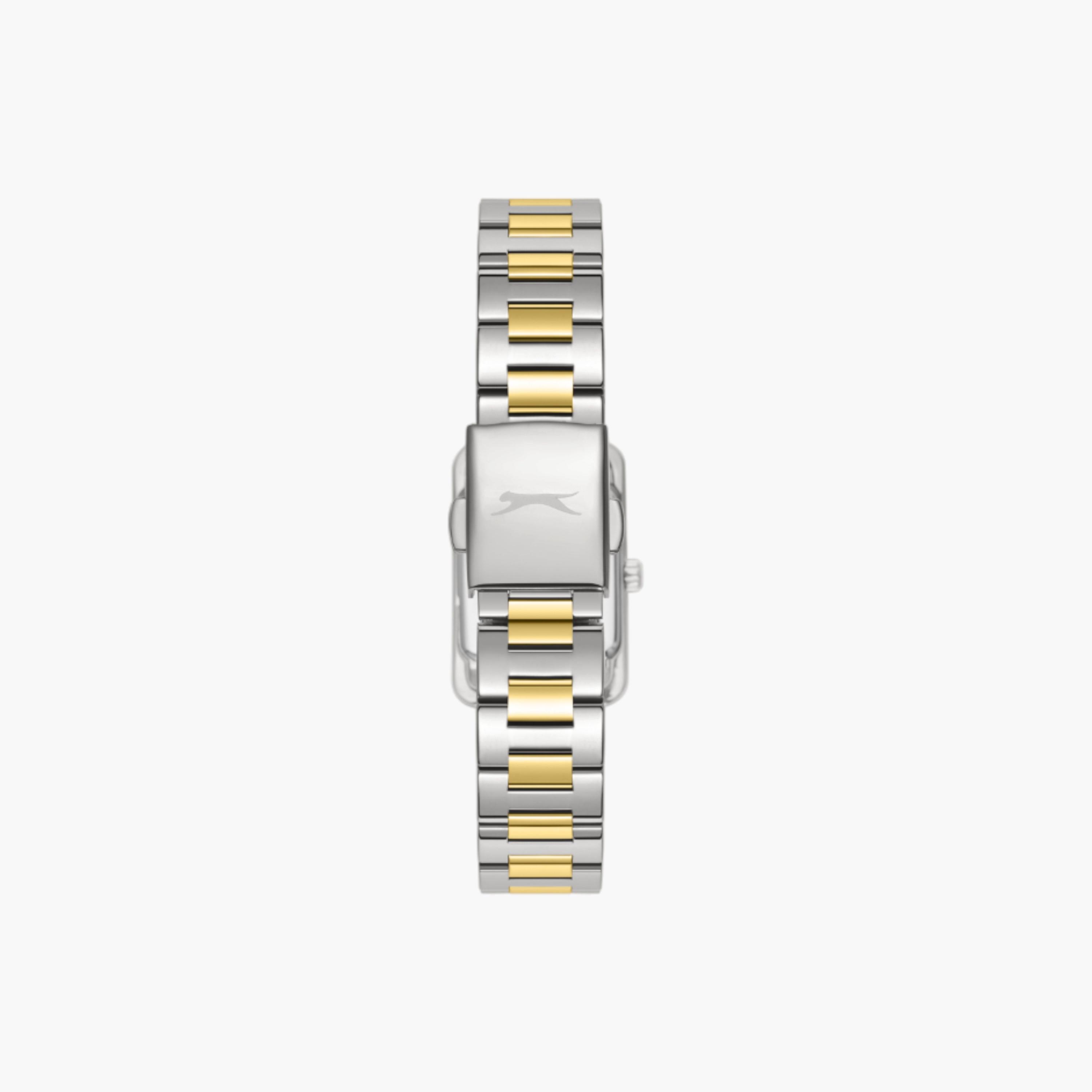 سلازنجر ساعة يد مستطيلة أنالوج، معدن بلونين-women-watchesandjewellery-watches-image-4