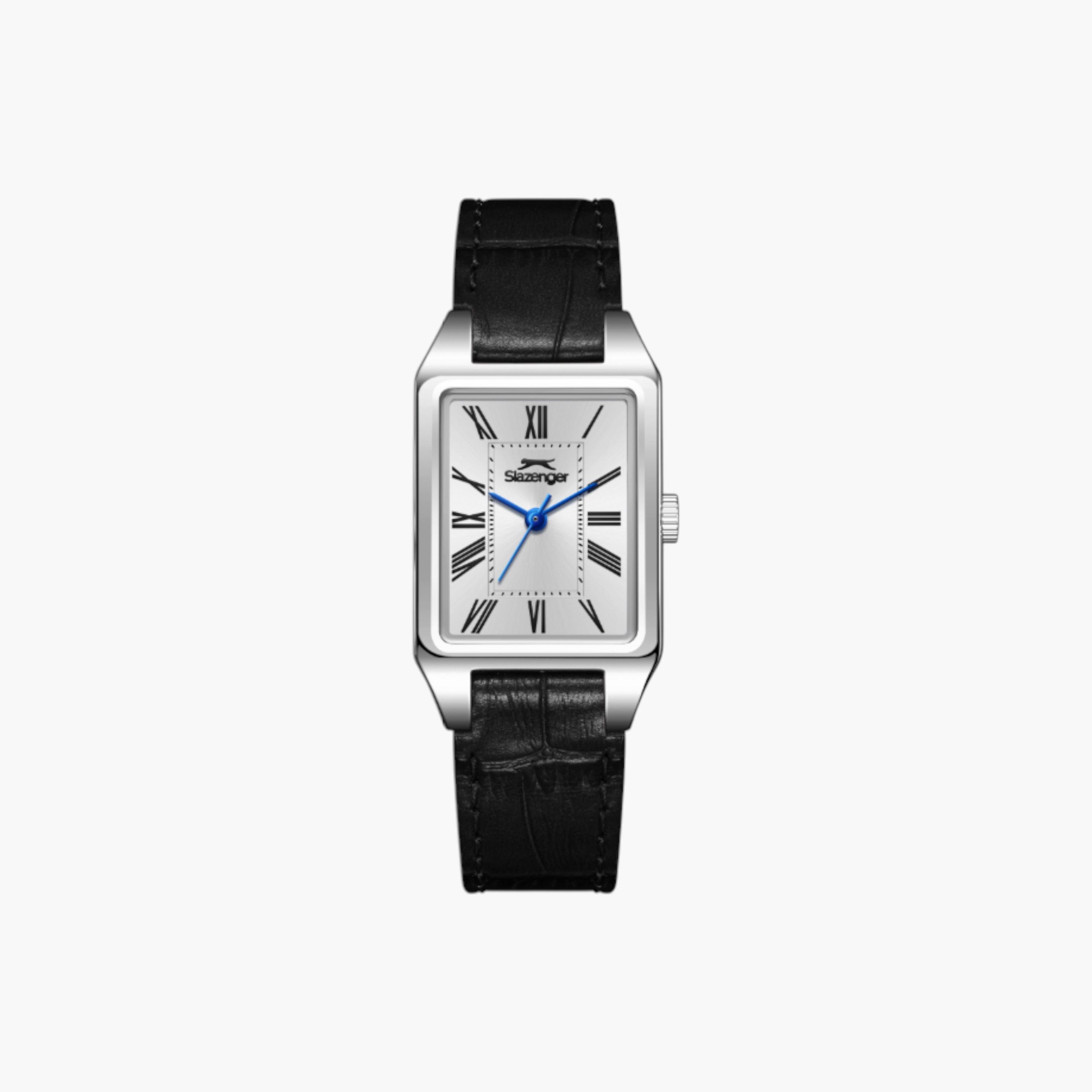 سلازنجر ساعة يد مستطيلة بعقارب، حزام جلدي-women-watchesandjewellery-watches-image-5