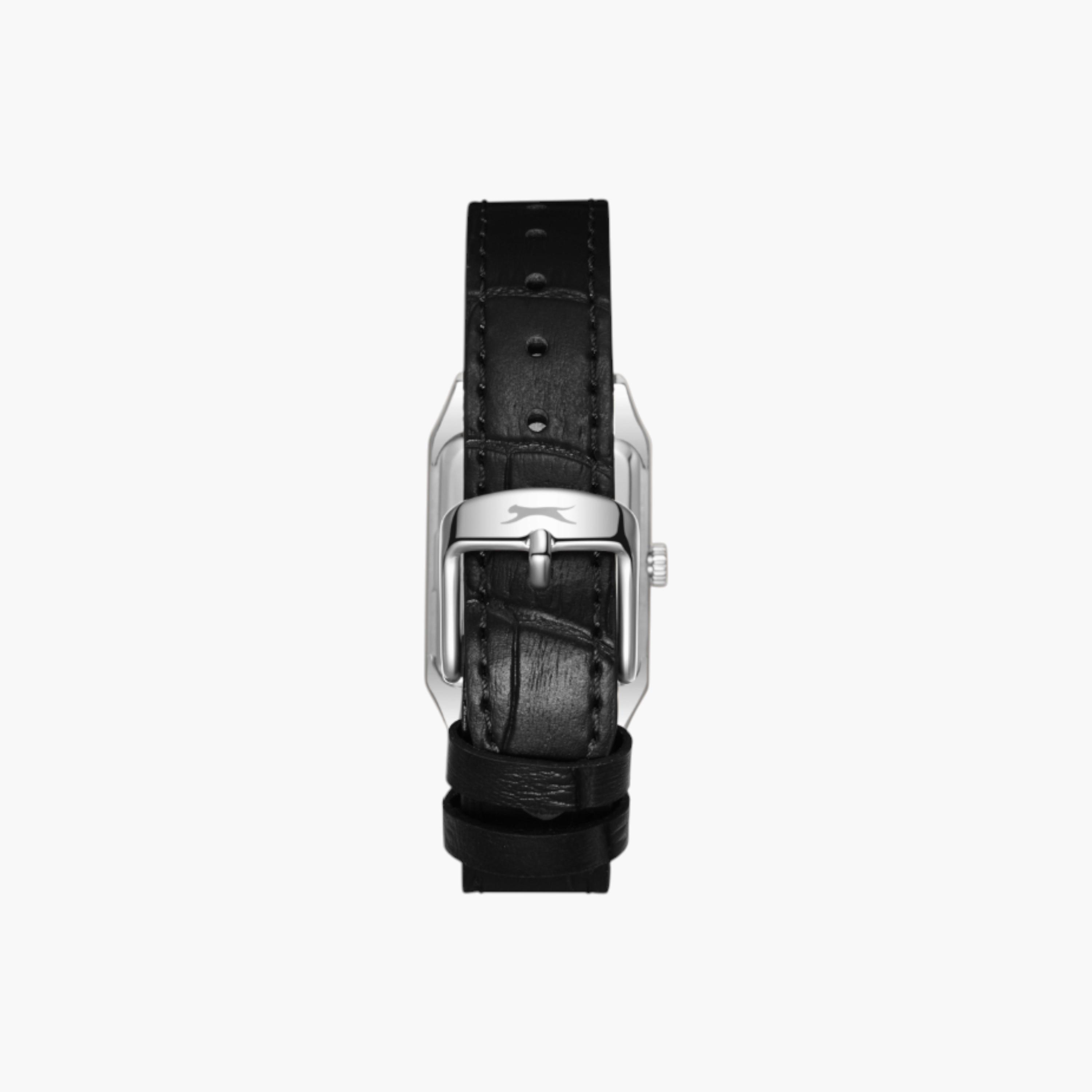 سلازنجر ساعة يد مستطيلة بعقارب، حزام جلدي-women-watchesandjewellery-watches-image-2