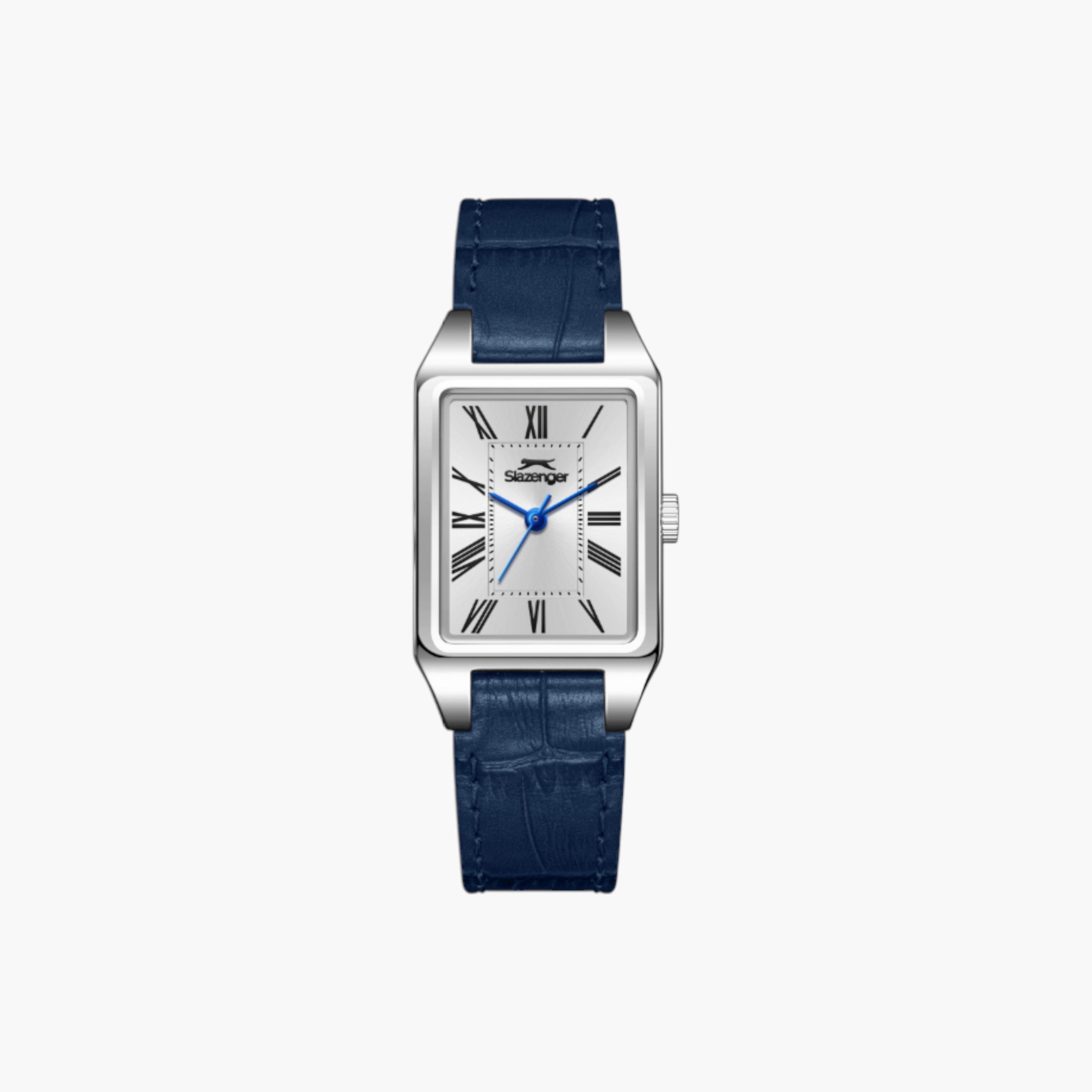 سلازنجر ساعة يد مستطيلة بعقارب، حزام جلدي-women-watchesandjewellery-watches-image-1