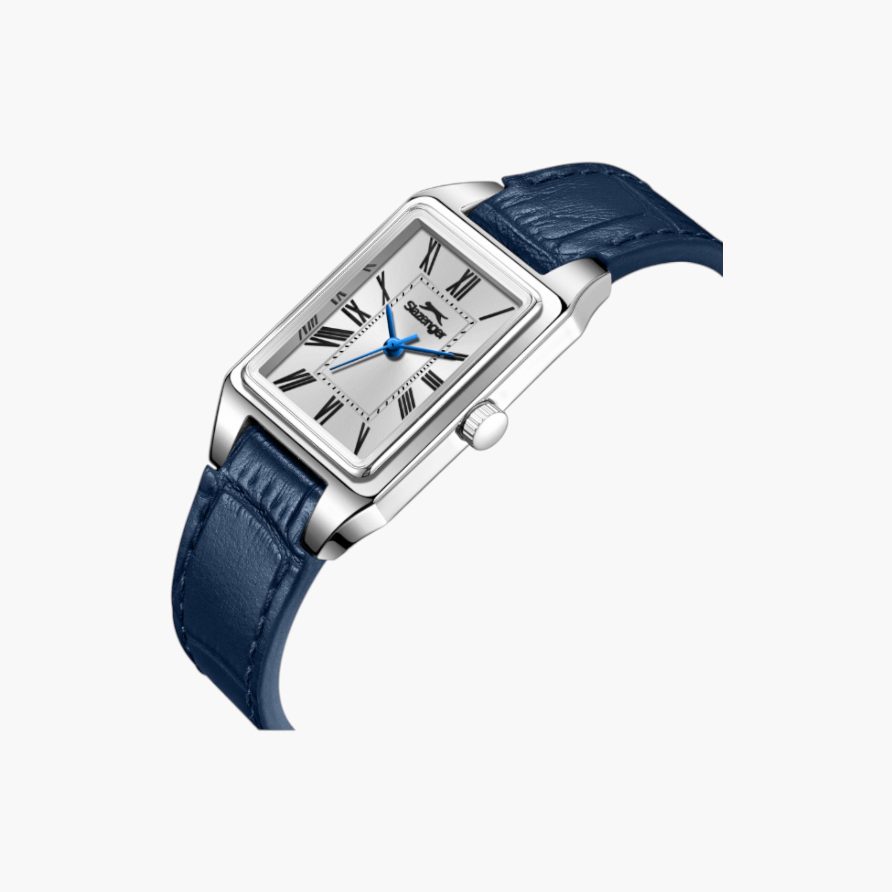 سلازنجر ساعة يد مستطيلة بعقارب، حزام جلدي-women-watchesandjewellery-watches-image-2