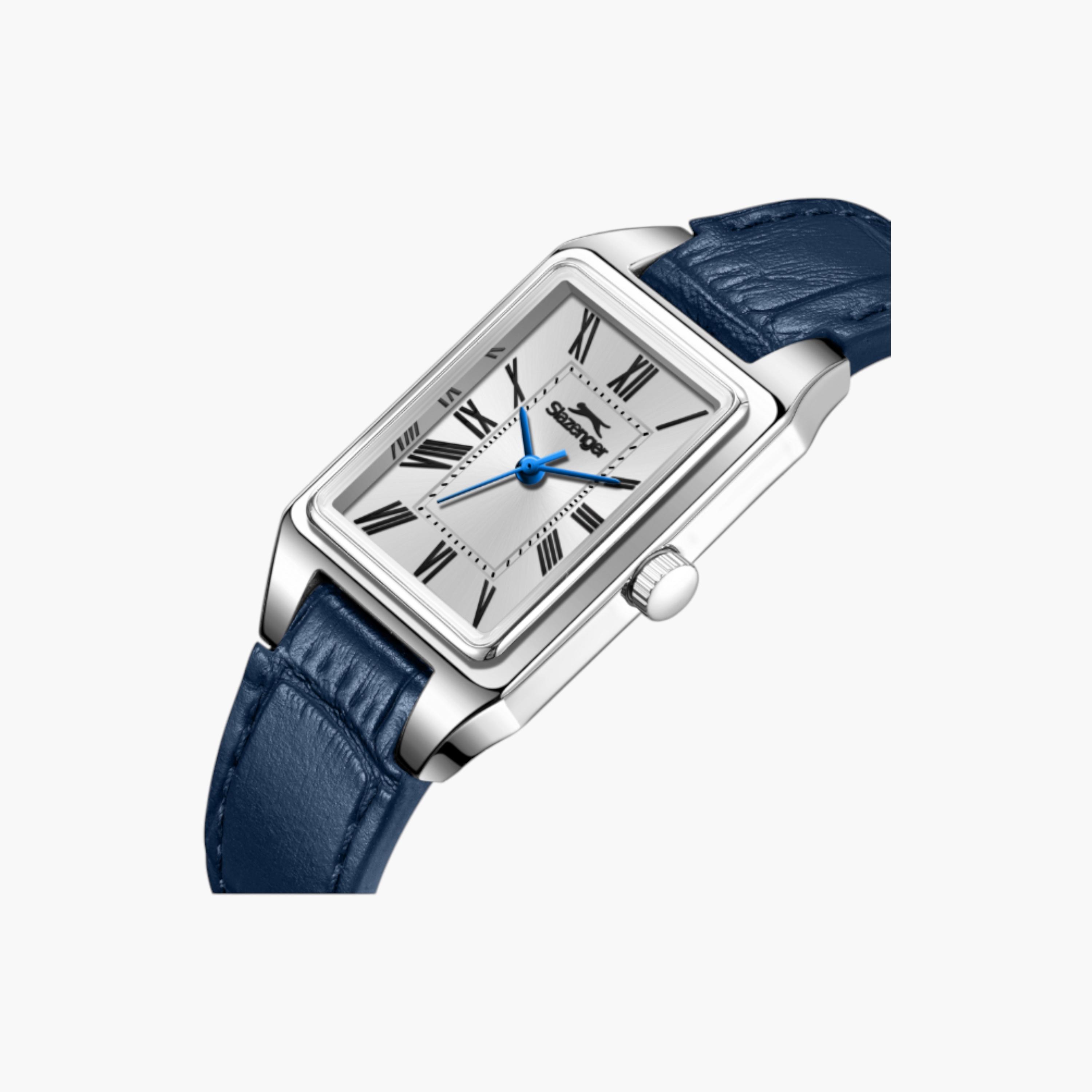 سلازنجر ساعة يد مستطيلة بعقارب، حزام جلدي-women-watchesandjewellery-watches-image-5