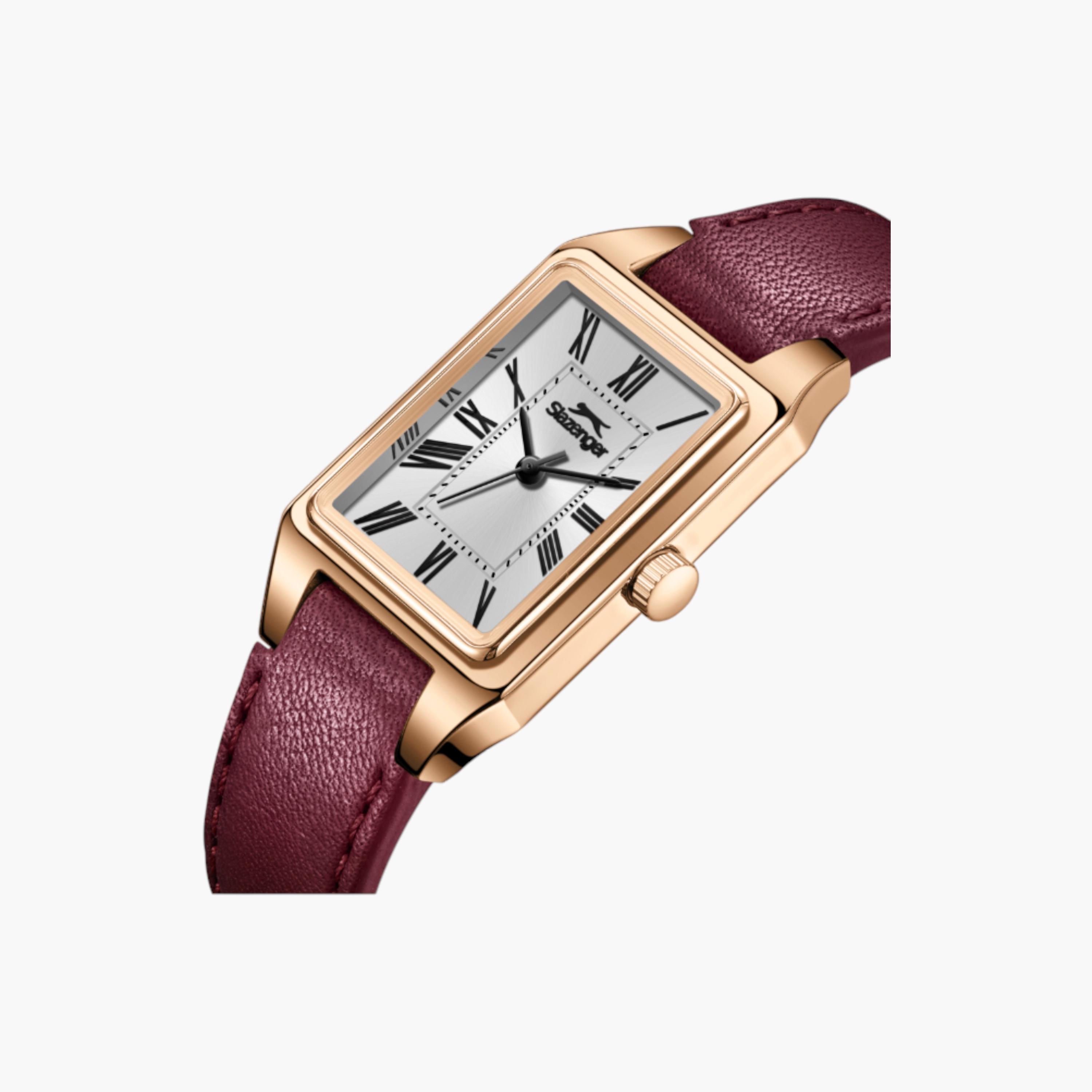 Slazenger Rectangular Analog Watch, Leather Strap-women-watchesandjewellery-watches-image-5
