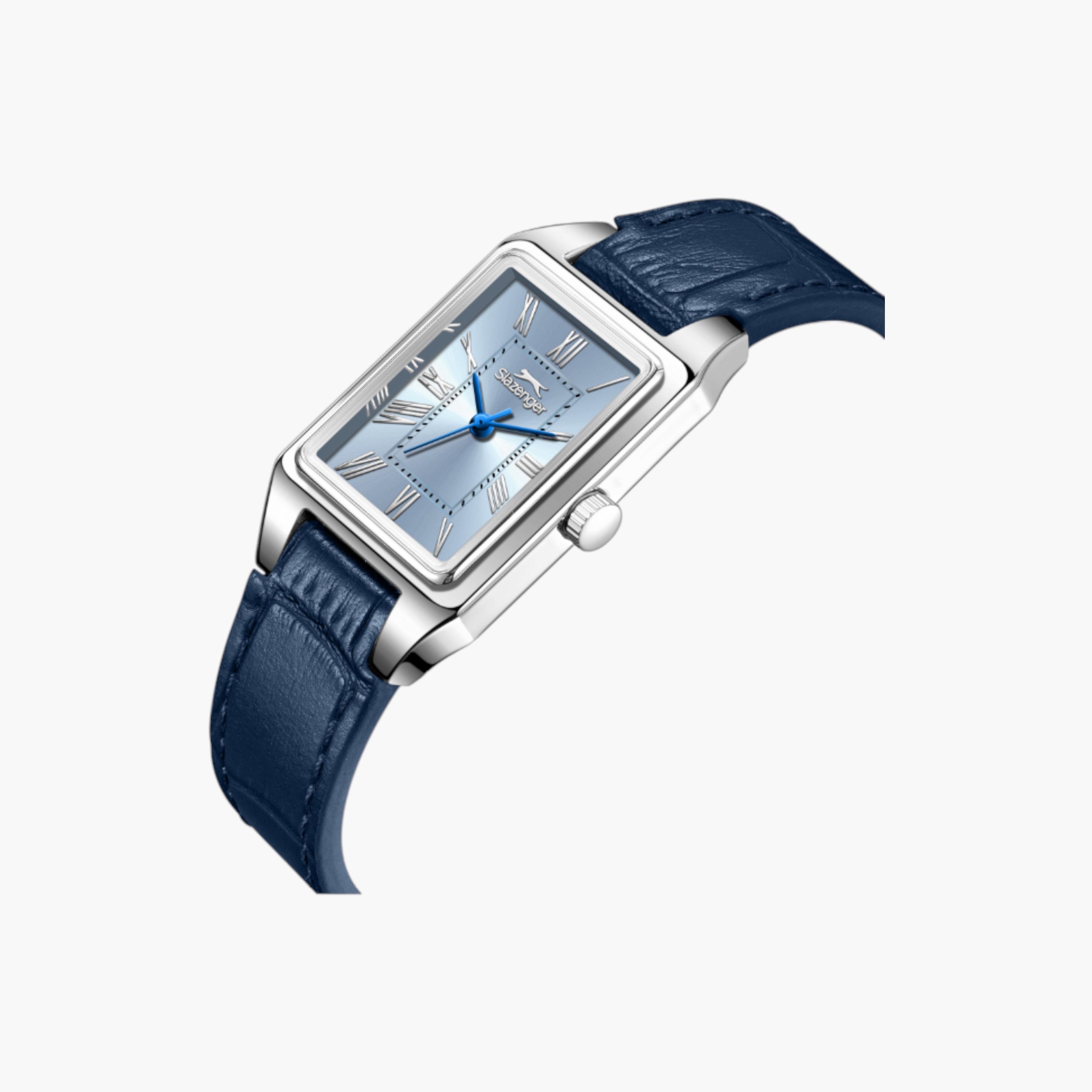 Slazenger Rectangular Analog Watch, Leather Strap-women-watchesandjewellery-watches-image-2