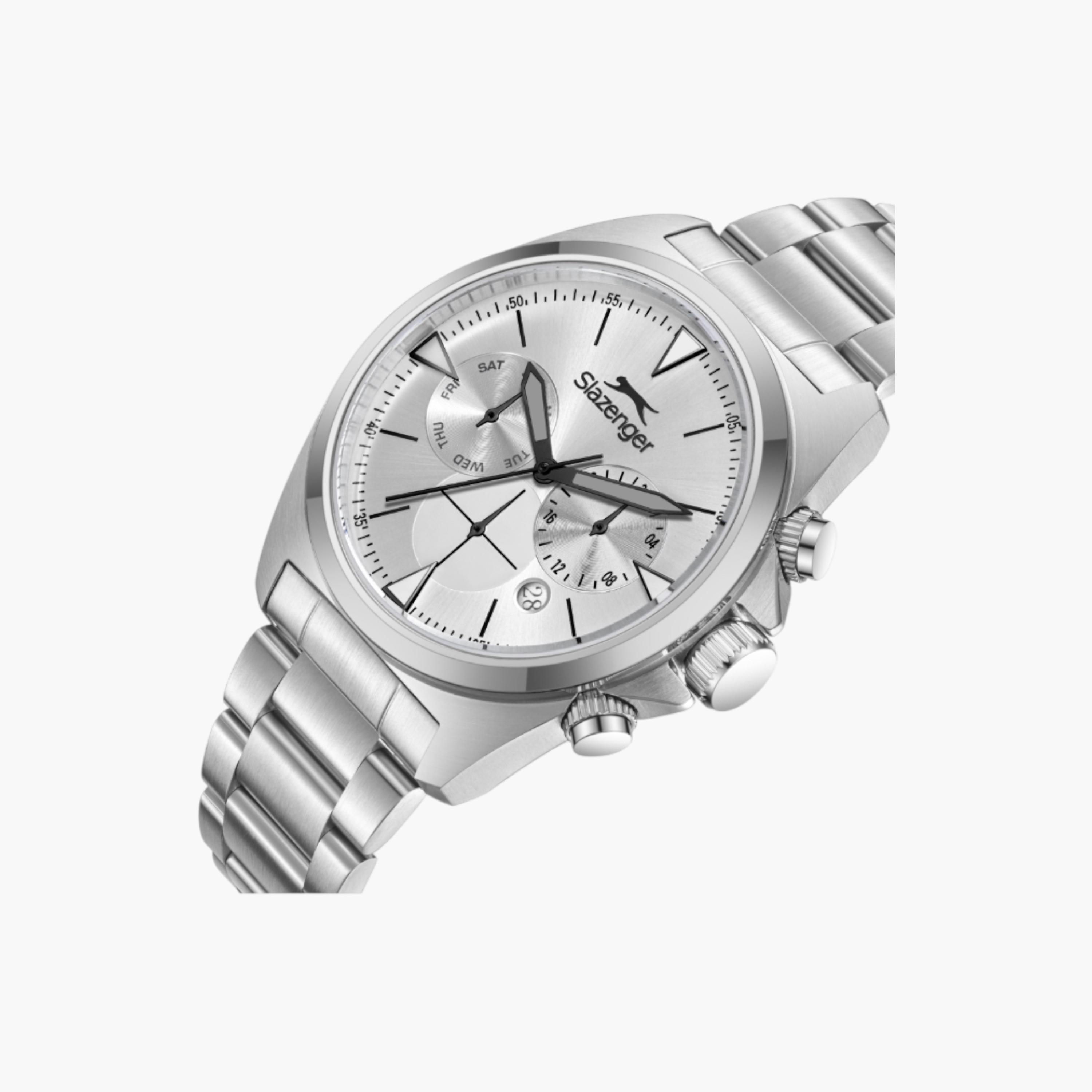 Slazenger Silver Stainless Steel Multifunction Watch-men-watchesandjewellery-watches-image-5