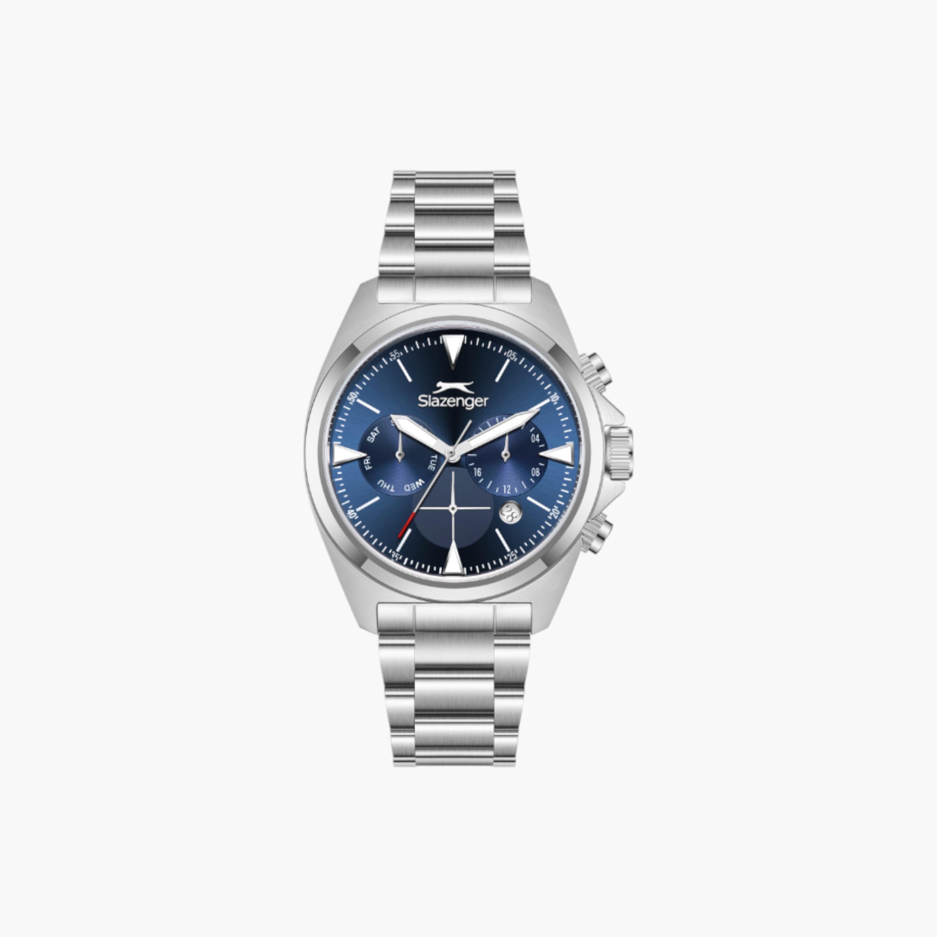 سلازنجر ساعة فضية متعددة الوظائف من الستانلس ستيل-men-watchesandjewellery-watches-image-1
