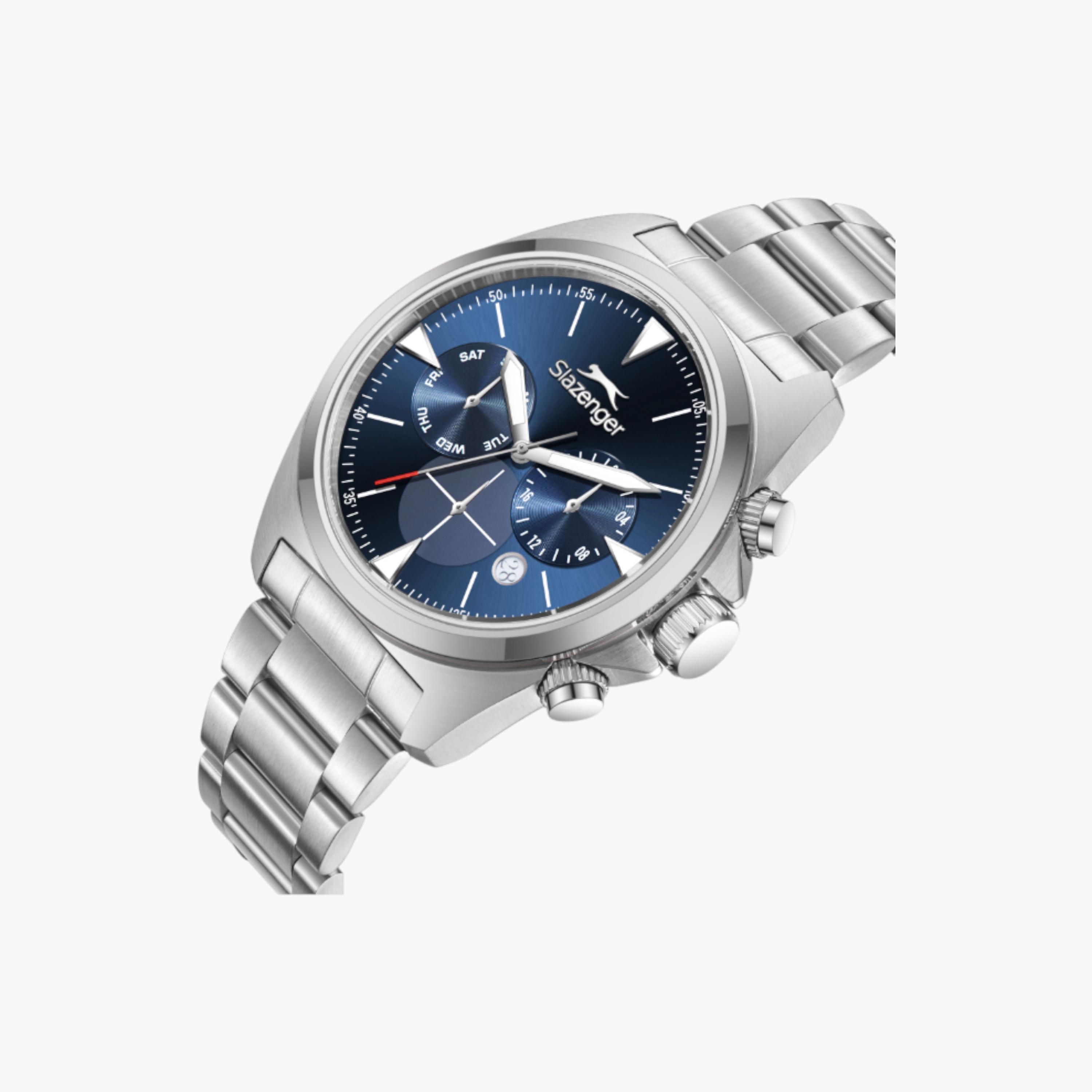 Slazenger Silver Stainless Steel Multifunction Watch-men-watchesandjewellery-watches-image-2