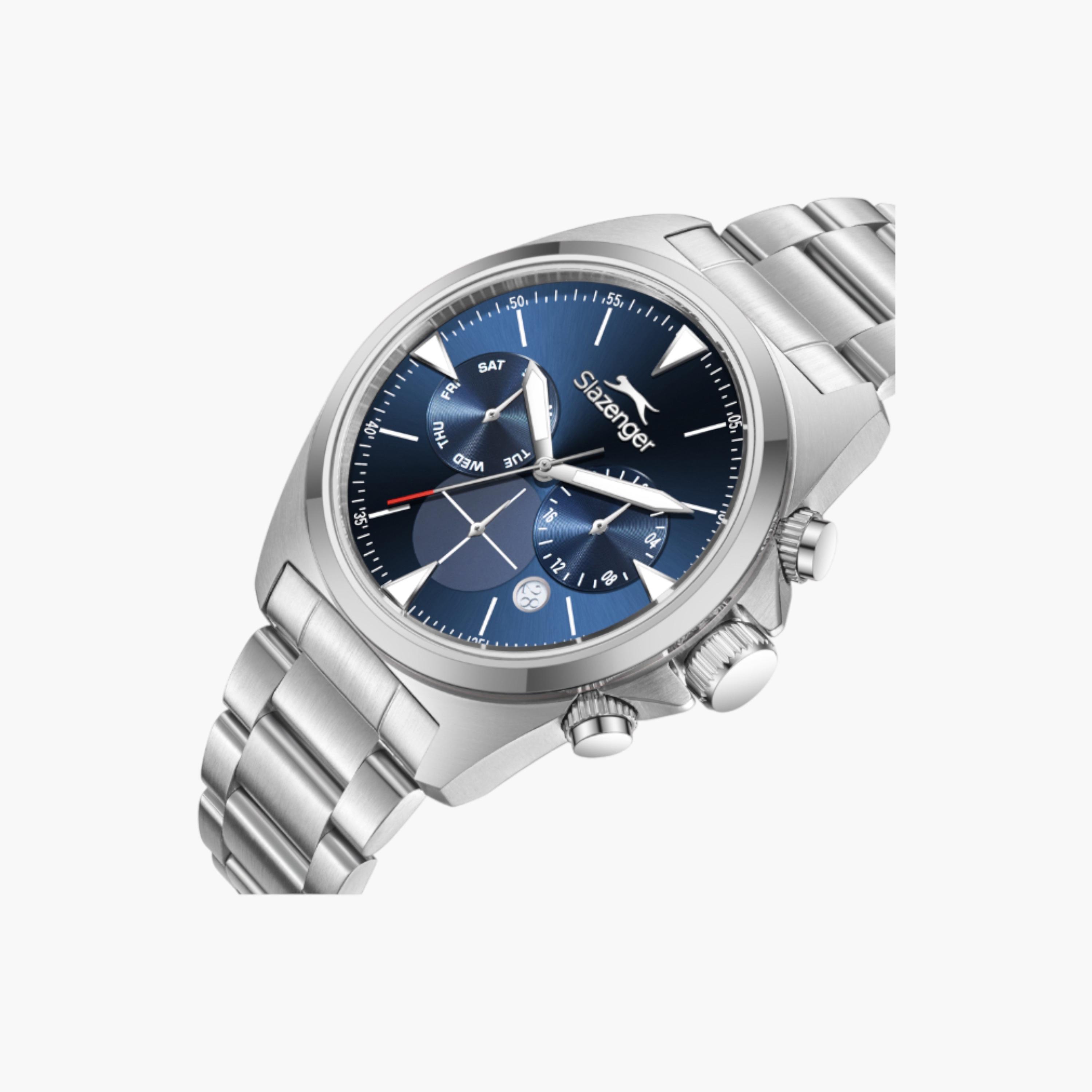 سلازنجر ساعة فضية متعددة الوظائف من الستانلس ستيل-men-watchesandjewellery-watches-image-5
