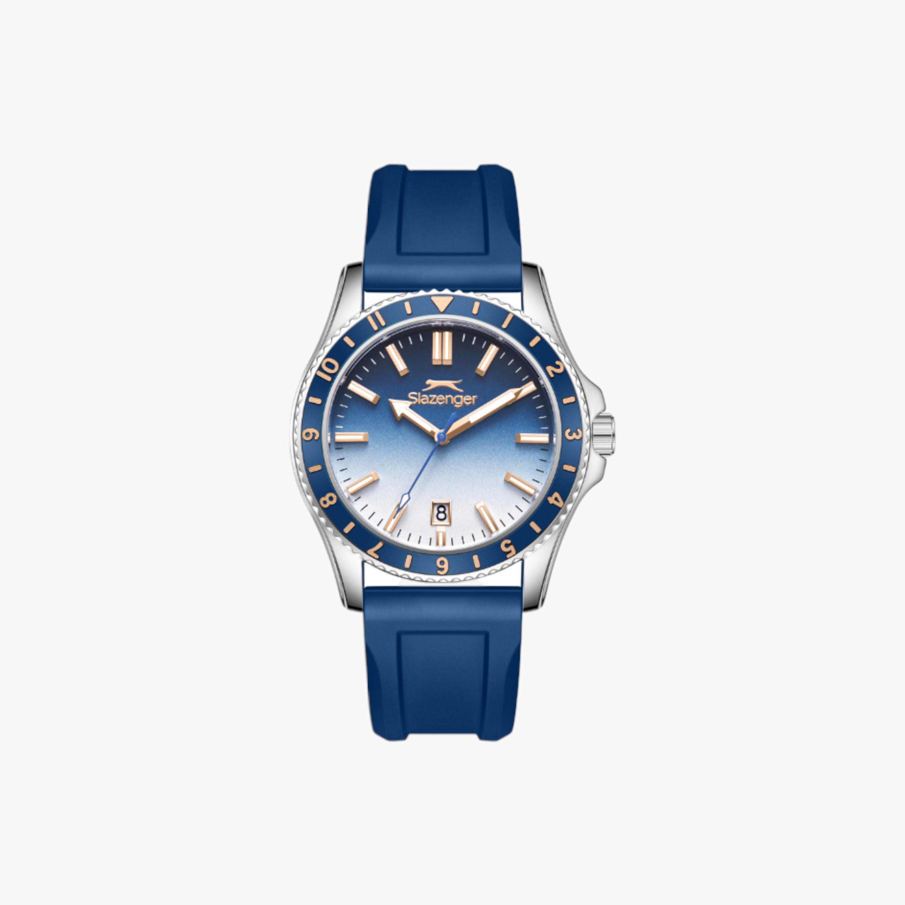 Slazenger Blue Silicone Strap Watch-men-watchesandjewellery-watches-image-1