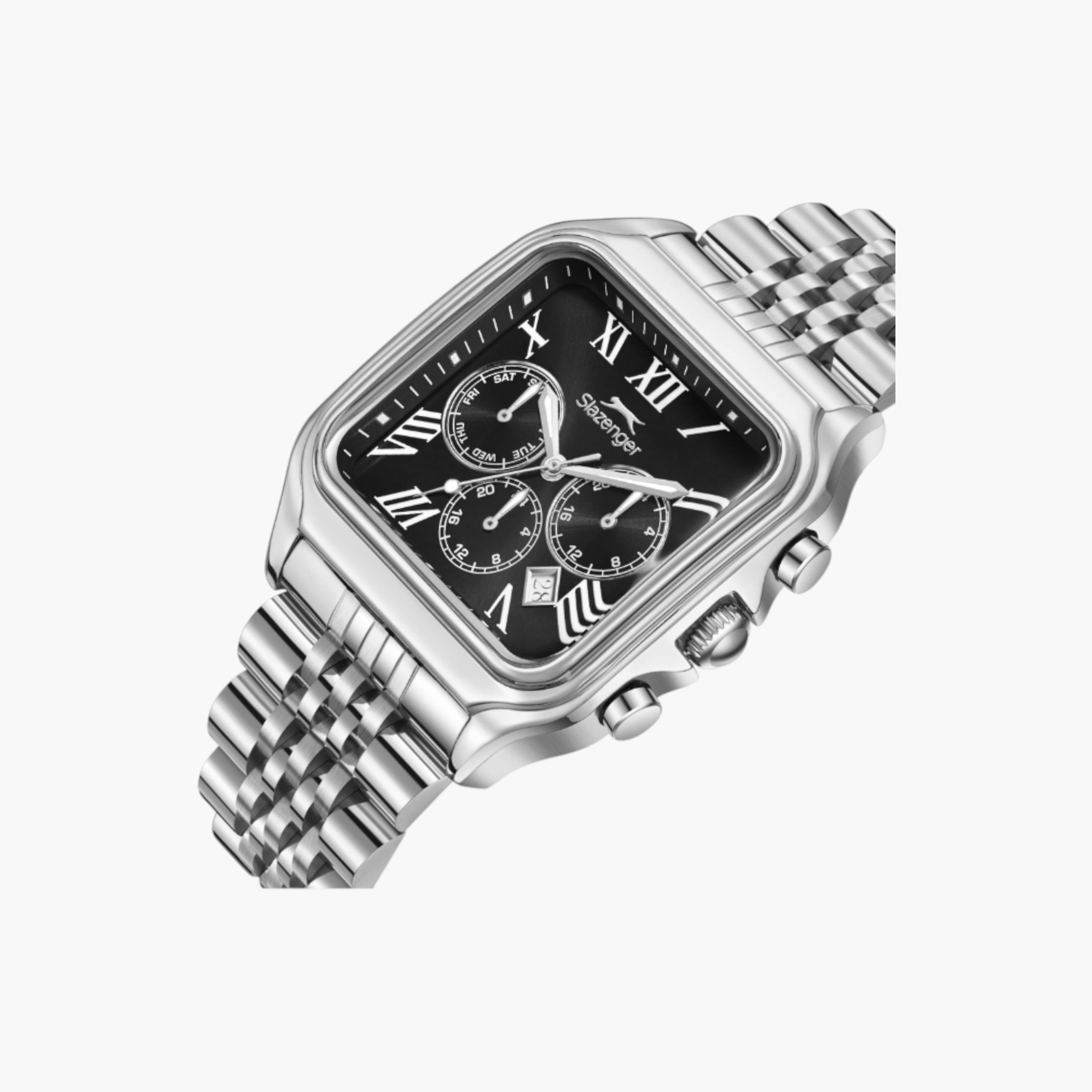 سلازنجر ساعة فضية متعددة الوظائف من الستانلس ستيل-men-watchesandjewellery-watches-image-5
