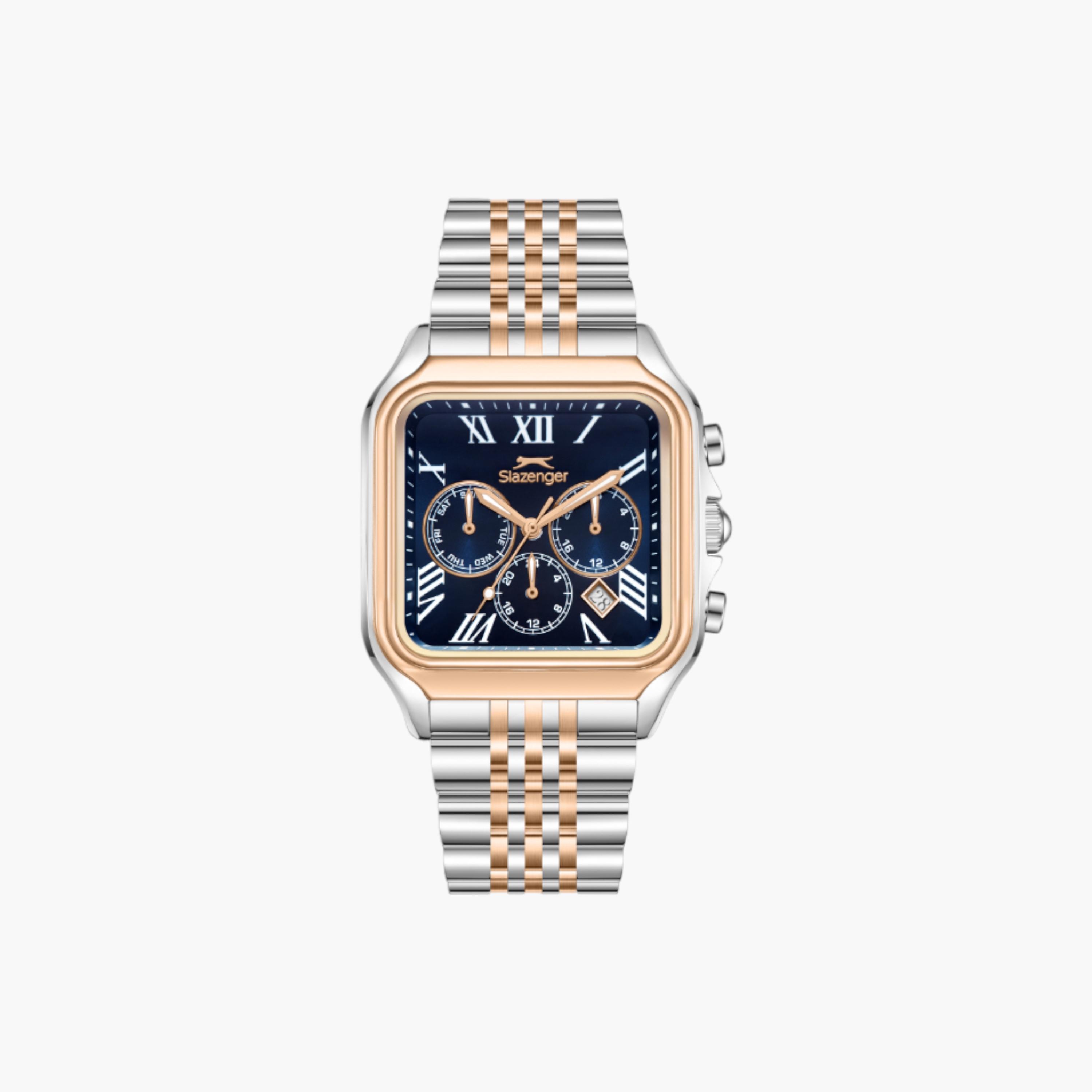 سلازنجر ساعة رجالية بشاشة متعددة الوظائف وسوار معدني-men-watchesandjewellery-watches-image-1