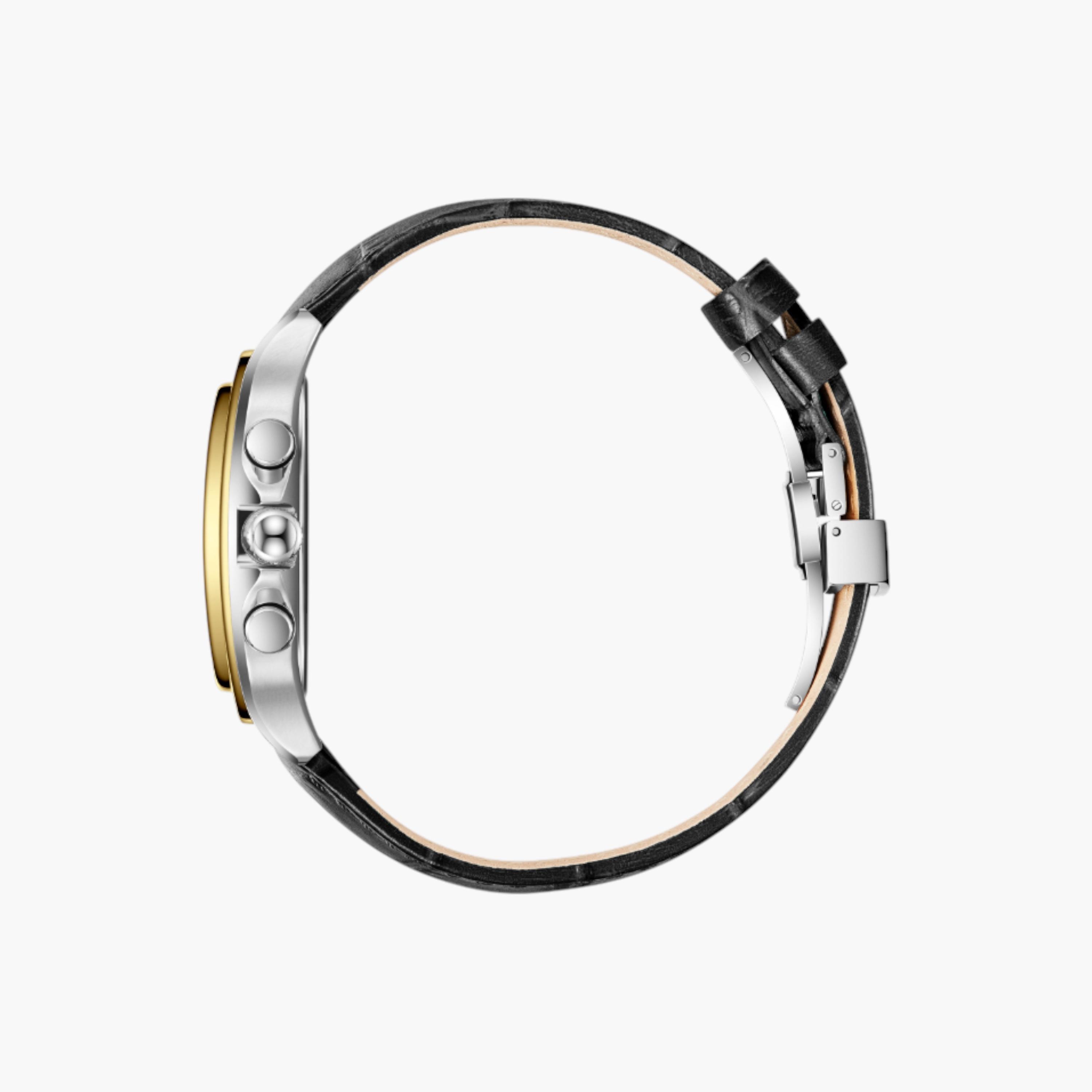 سلازنجر ساعة كرونوغراف مربعة، حزام جلد-men-watchesandjewellery-watches-image-3