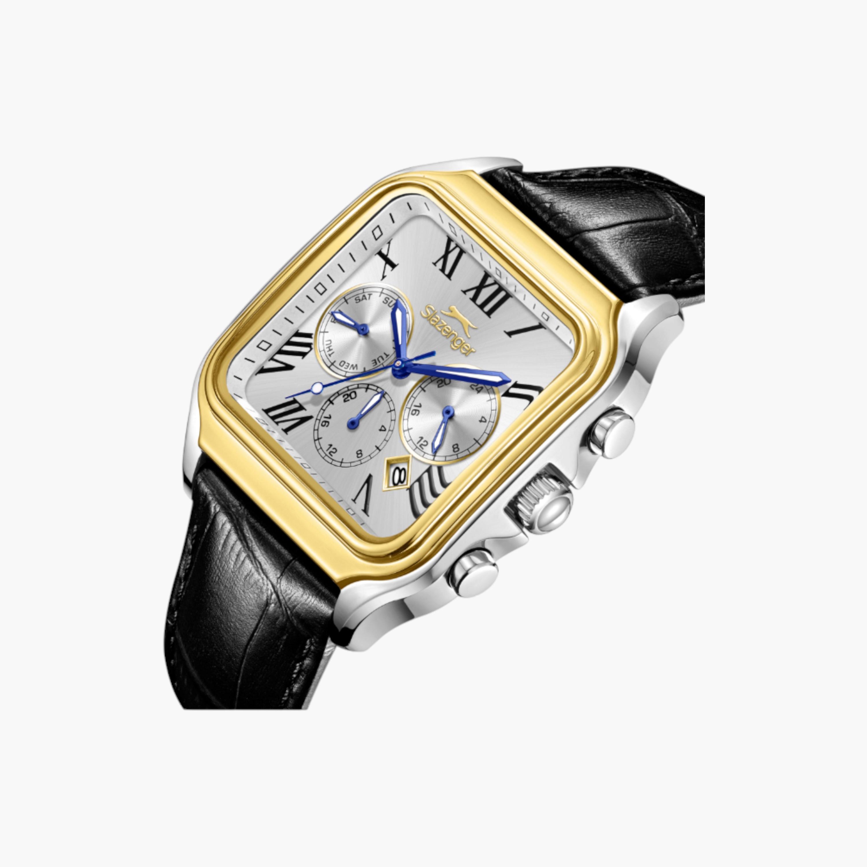 سلازنجر ساعة كرونوغراف مربعة، حزام جلد-men-watchesandjewellery-watches-image-5