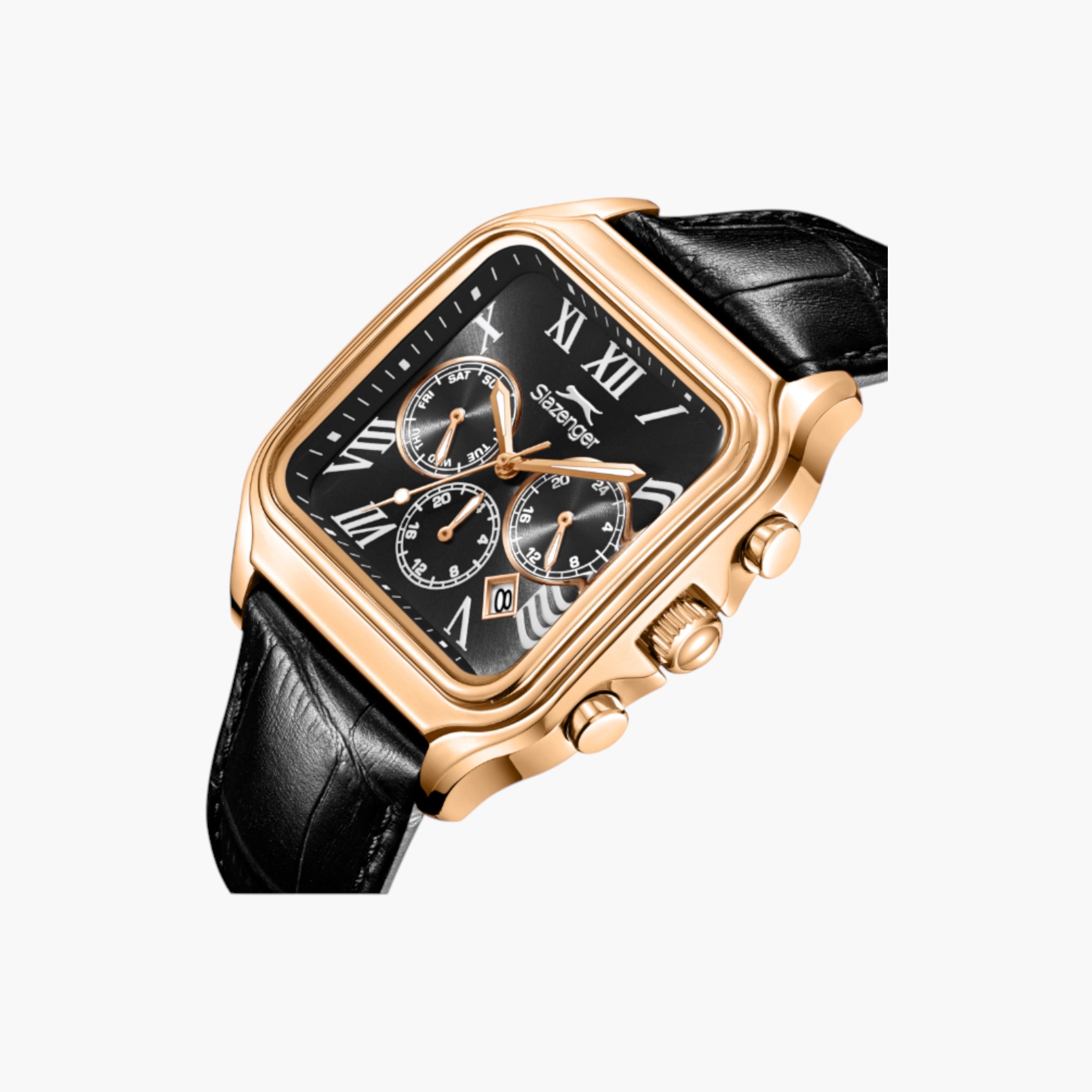 Slazenger Square Multifunction Watch, Leather Strap-men-watchesandjewellery-watches-image-5