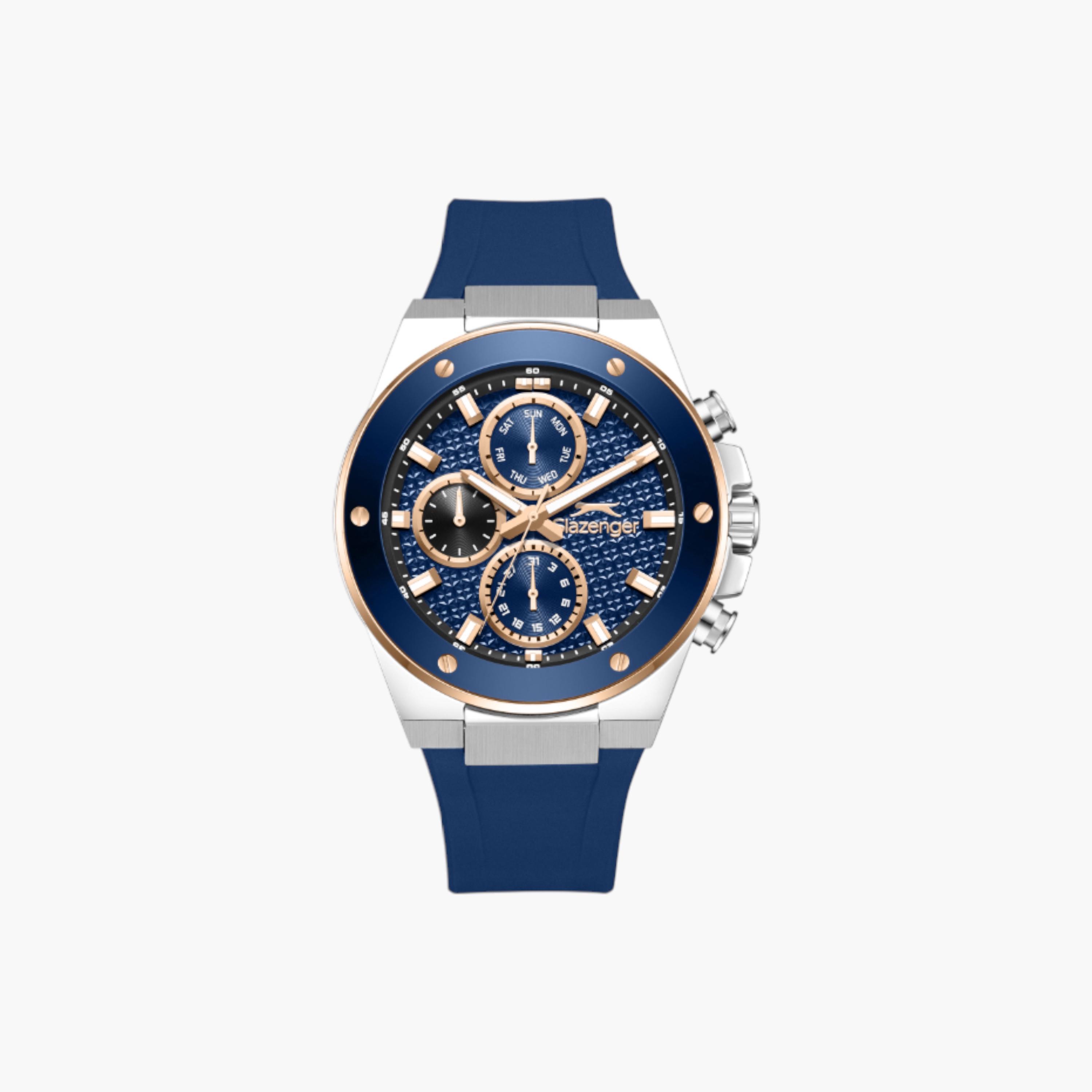 Slazenger Blue Multifunction Men's Silicone Watch-men-watchesandjewellery-watches-image-1