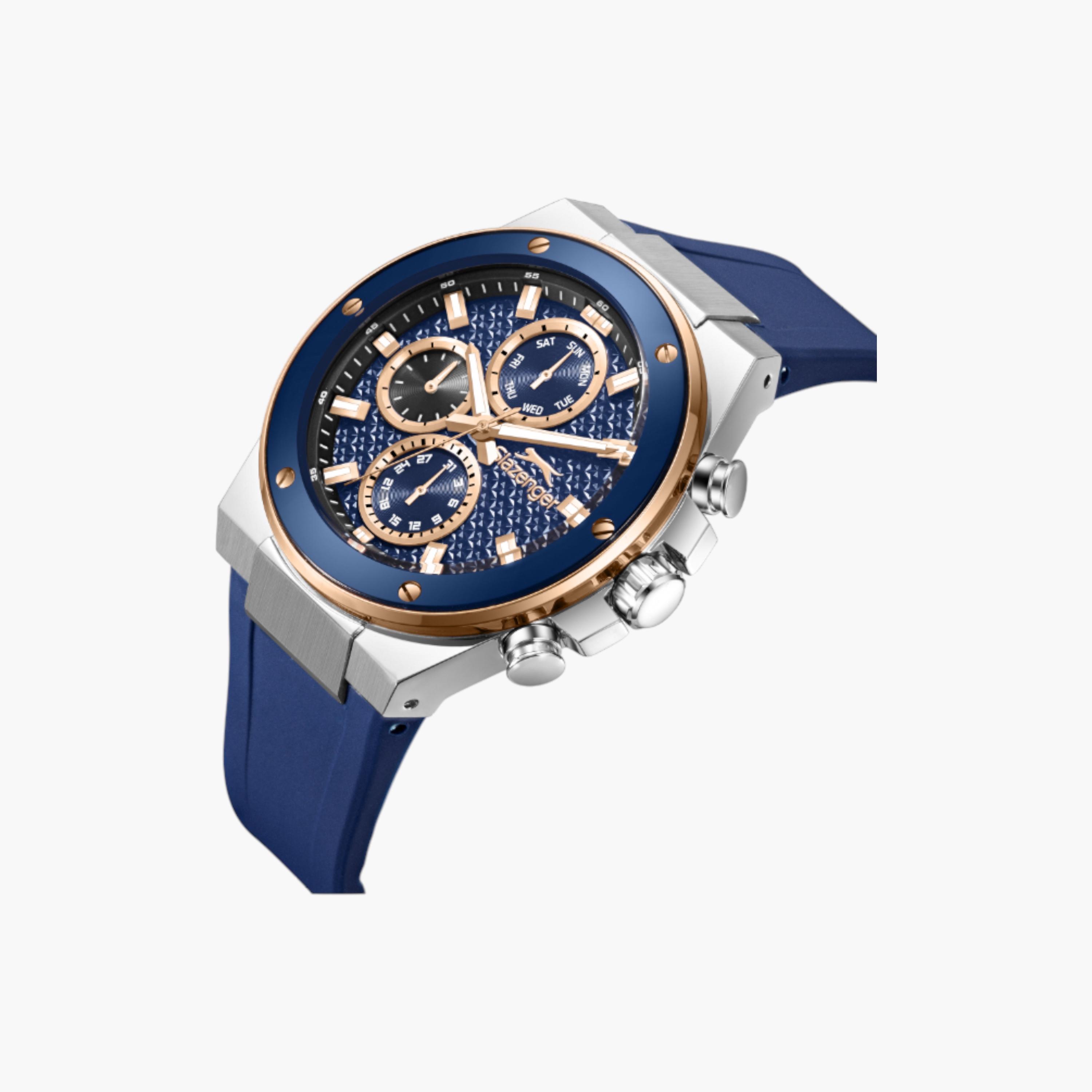 Slazenger Blue Multifunction Men's Silicone Watch-men-watchesandjewellery-watches-image-2