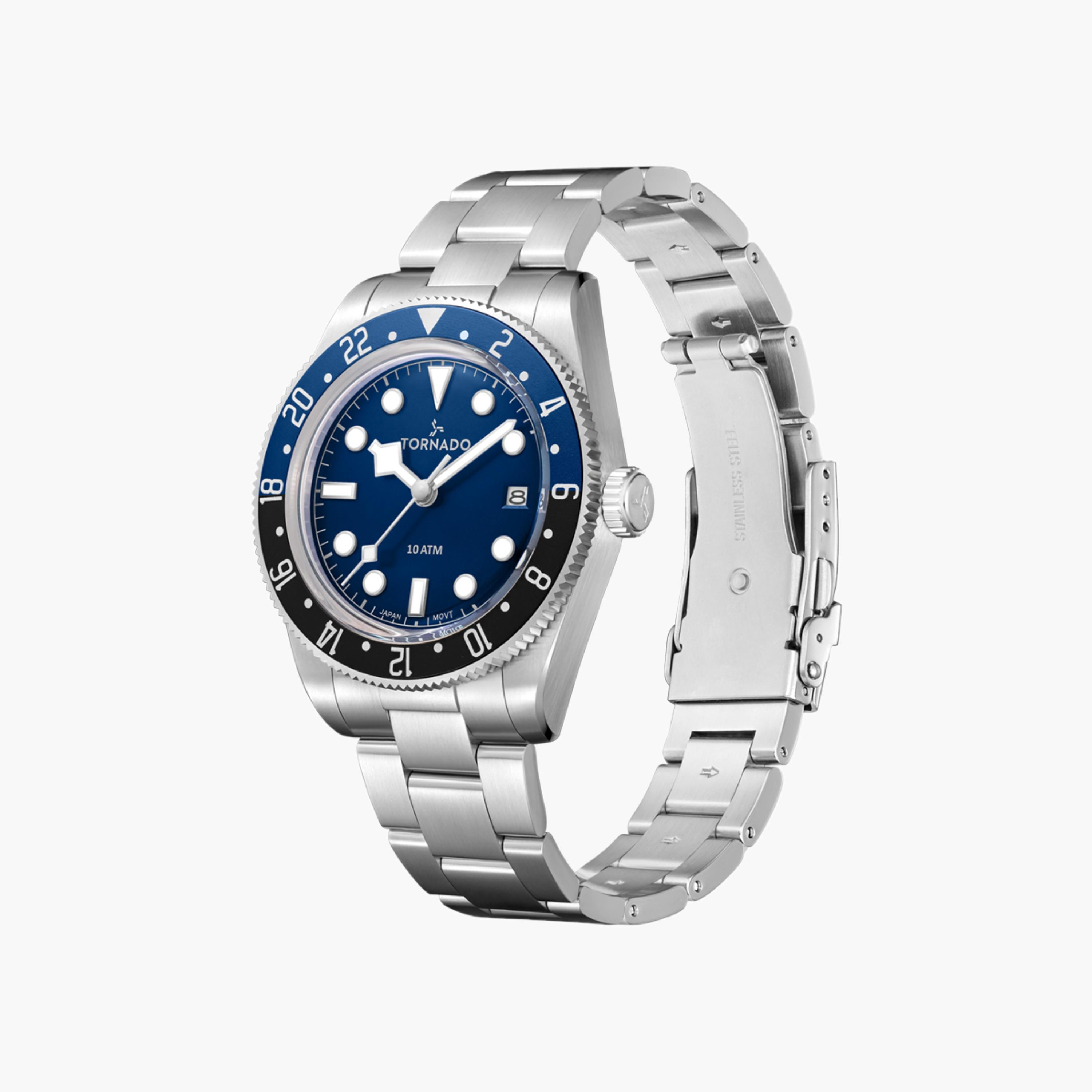ساعة تورنادو رجالية بعقارب مينا أزرق-men-watchesandjewellery-watches-image-5