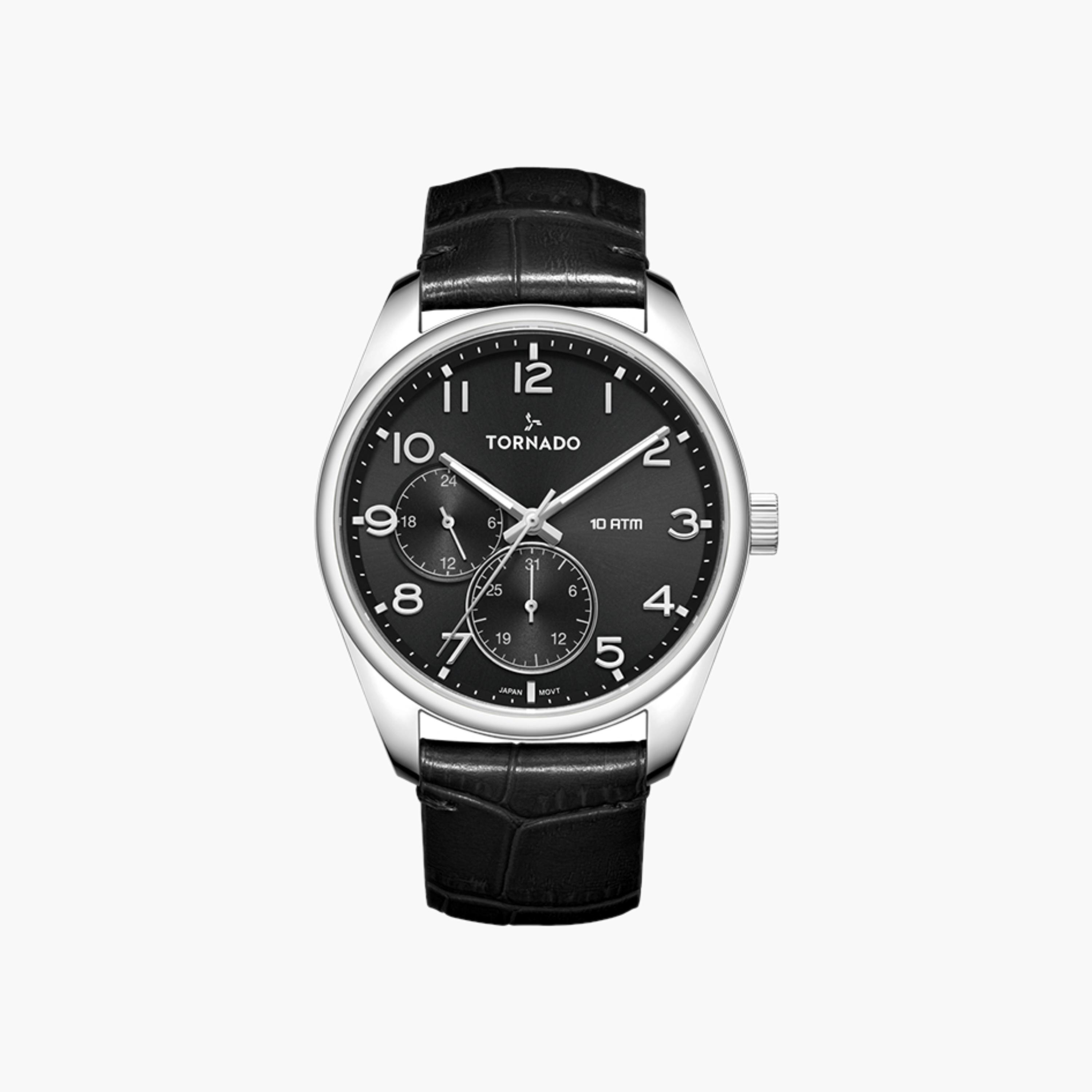 Tornado Classic Men's Multi-Function Leather Watch-men-watchesandjewellery-watches-image-1