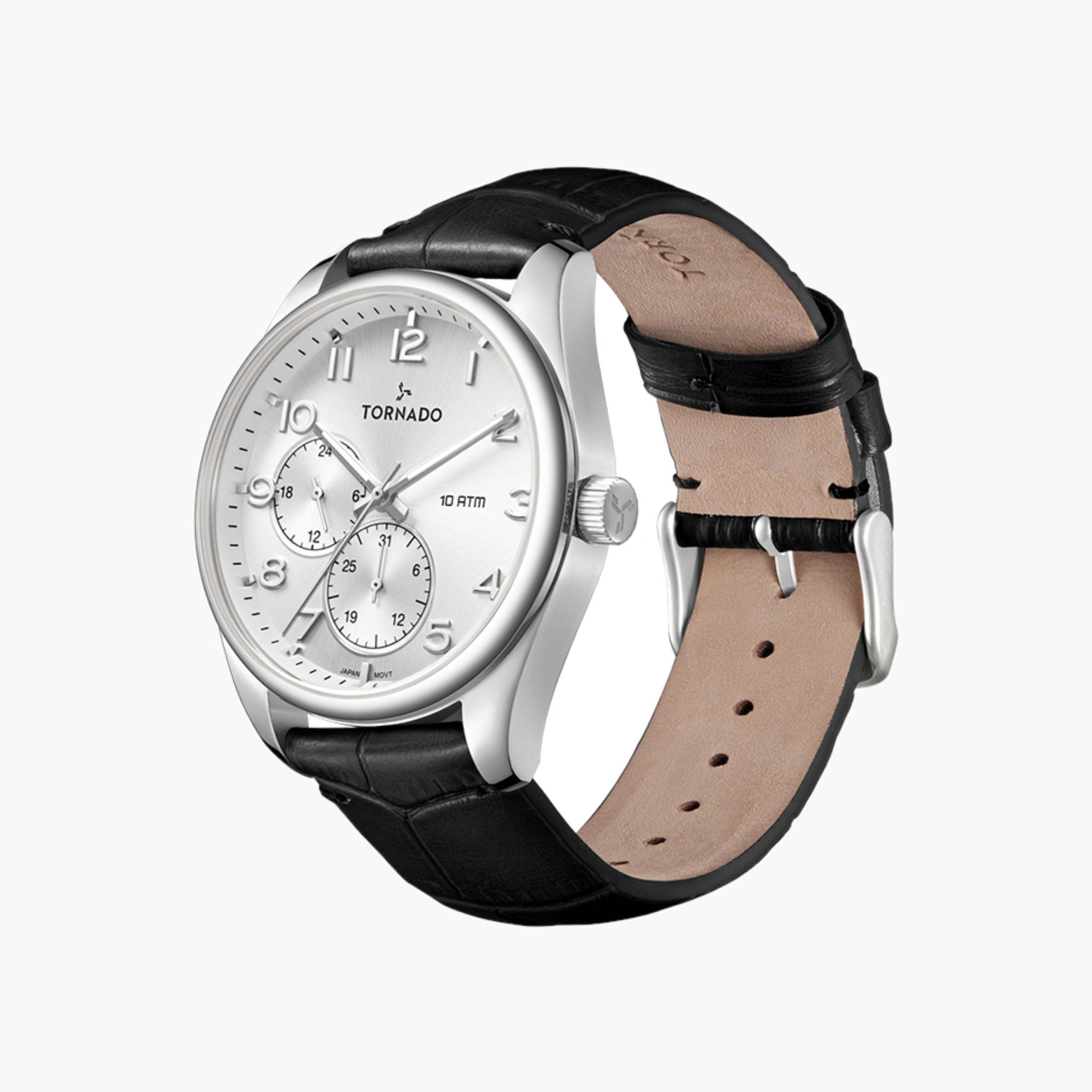 Tornado Multifunction Dial Men's Leather Watch-men-watchesandjewellery-watches-image-2