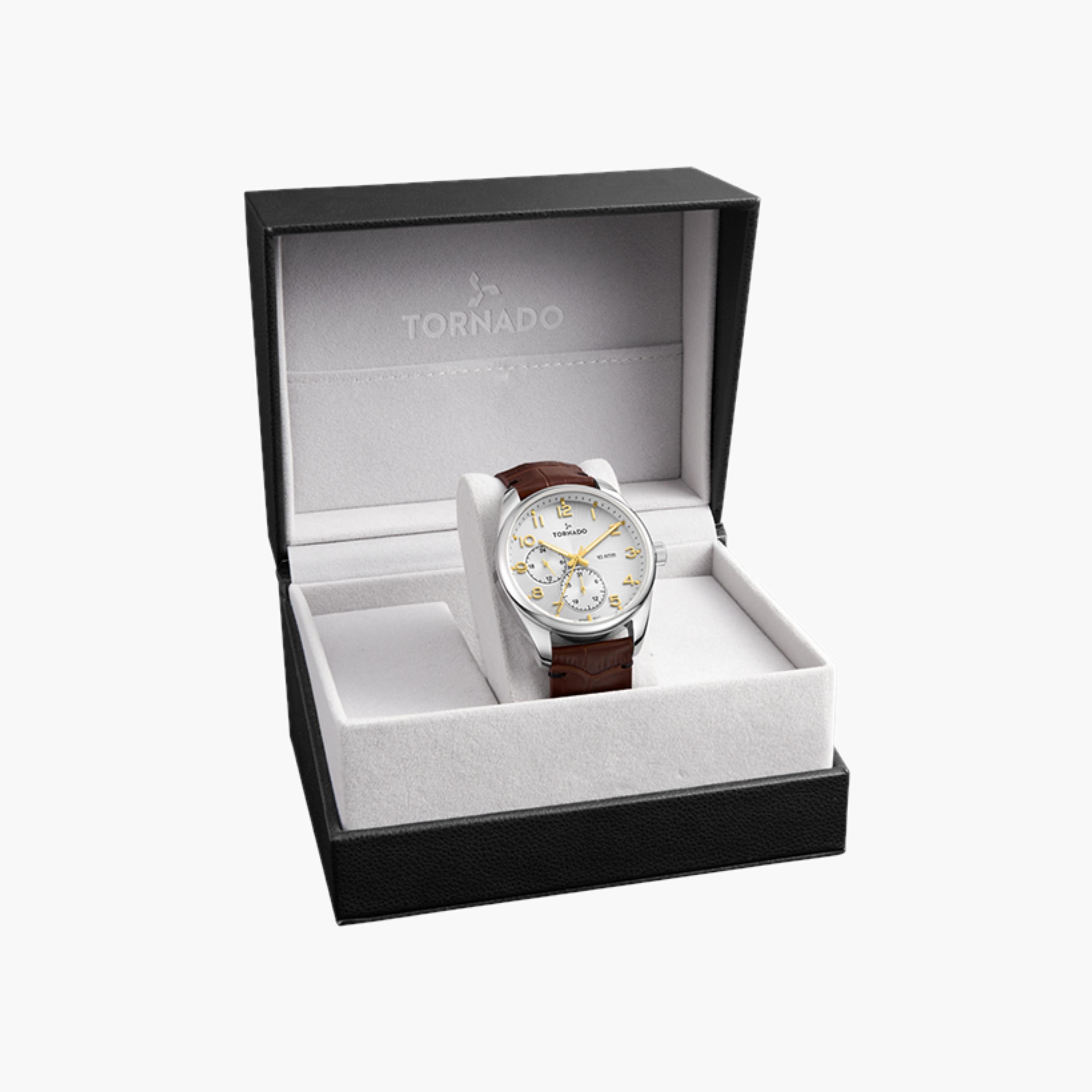 Tornado Multi-Function Men's Leather Strap Watch-men-watchesandjewellery-watches-image-4