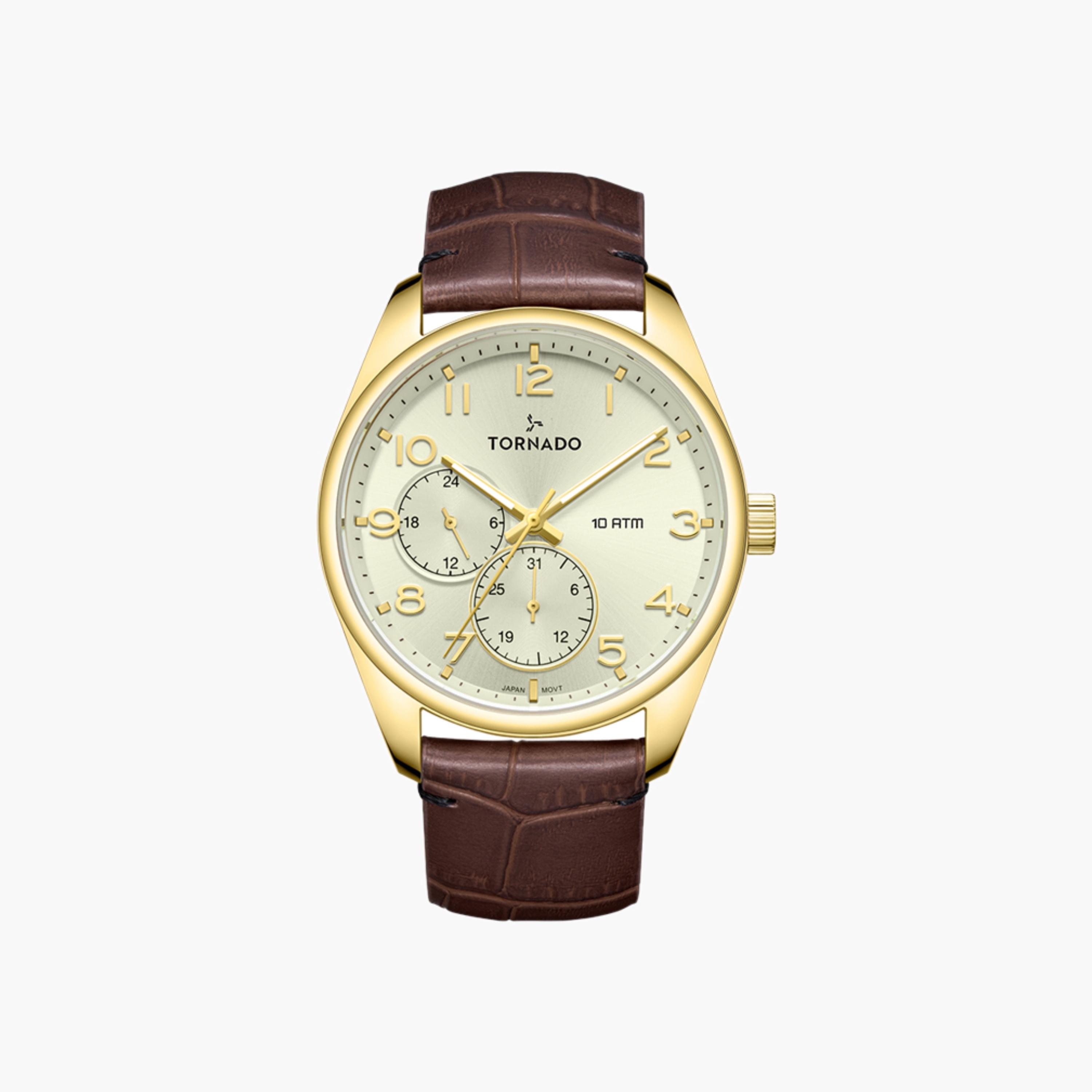 Tornado Gold-Tone Multi-Function Men's Watch-men-watchesandjewellery-watches-image-1