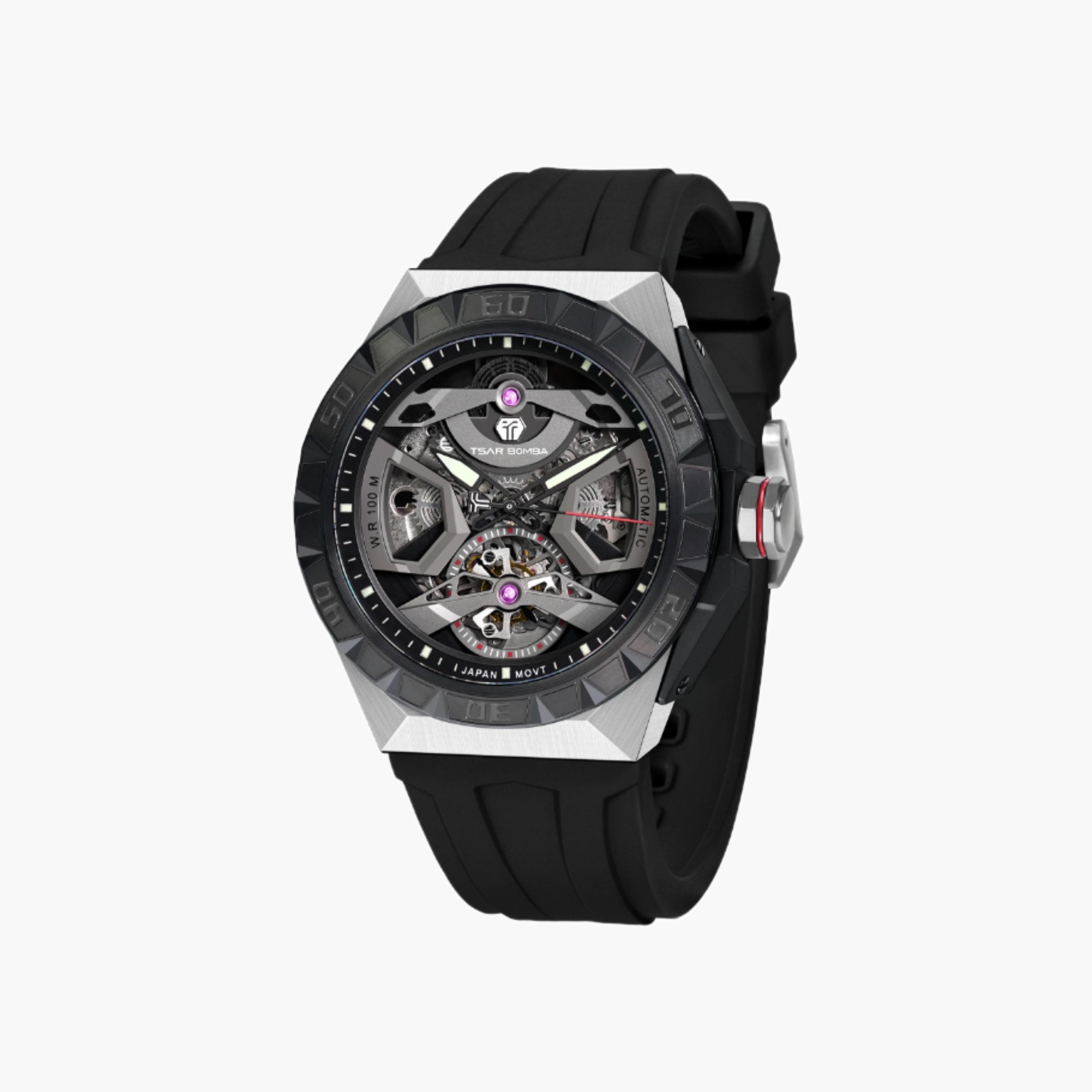 TSAR BOMBA Automatic Skeleton Dial Men's Watch-men-watchesandjewellery-watches-image-2