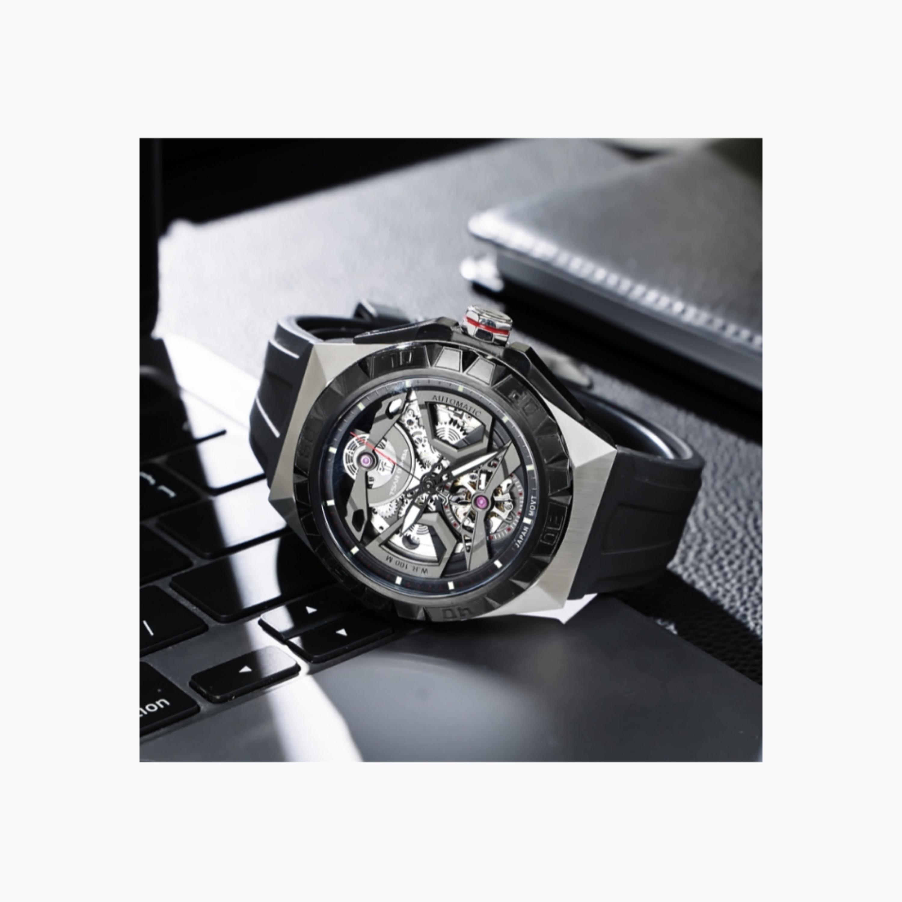 TSAR BOMBA Automatic Skeleton Dial Men's Watch-men-watchesandjewellery-watches-image-3