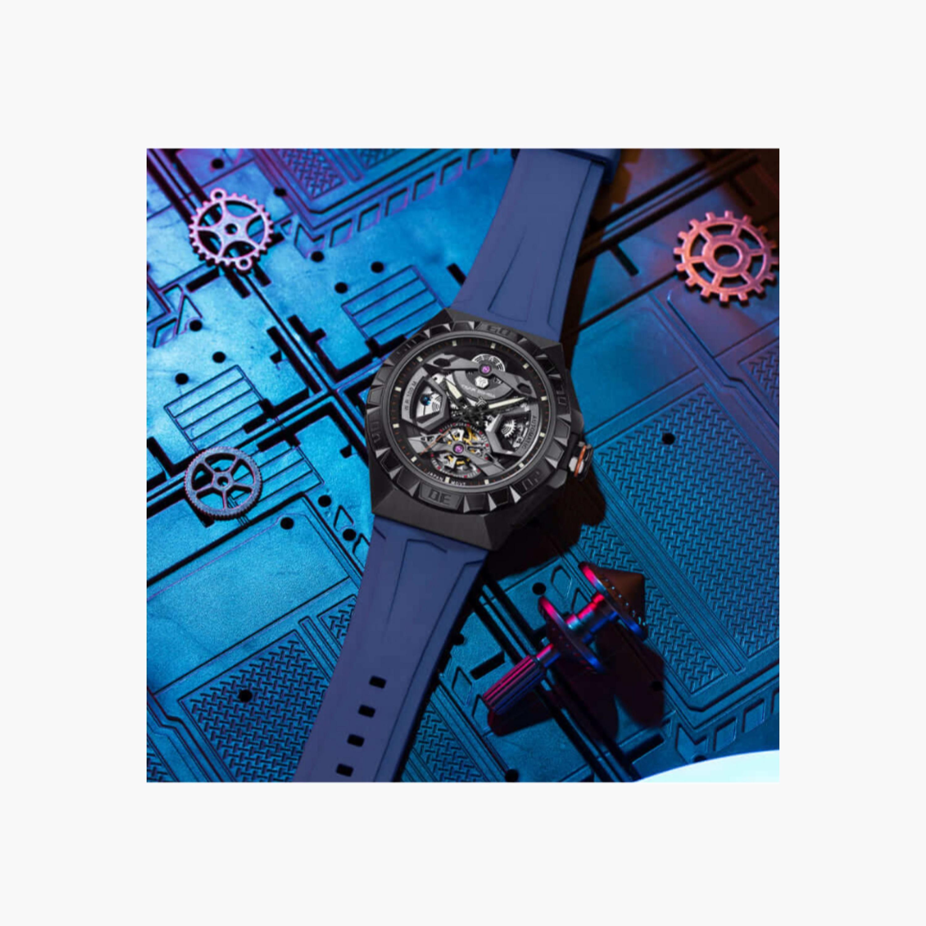 TSAR BOMBA Skeleton Dial Automatic Men's Watch-men-watchesandjewellery-watches-image-2