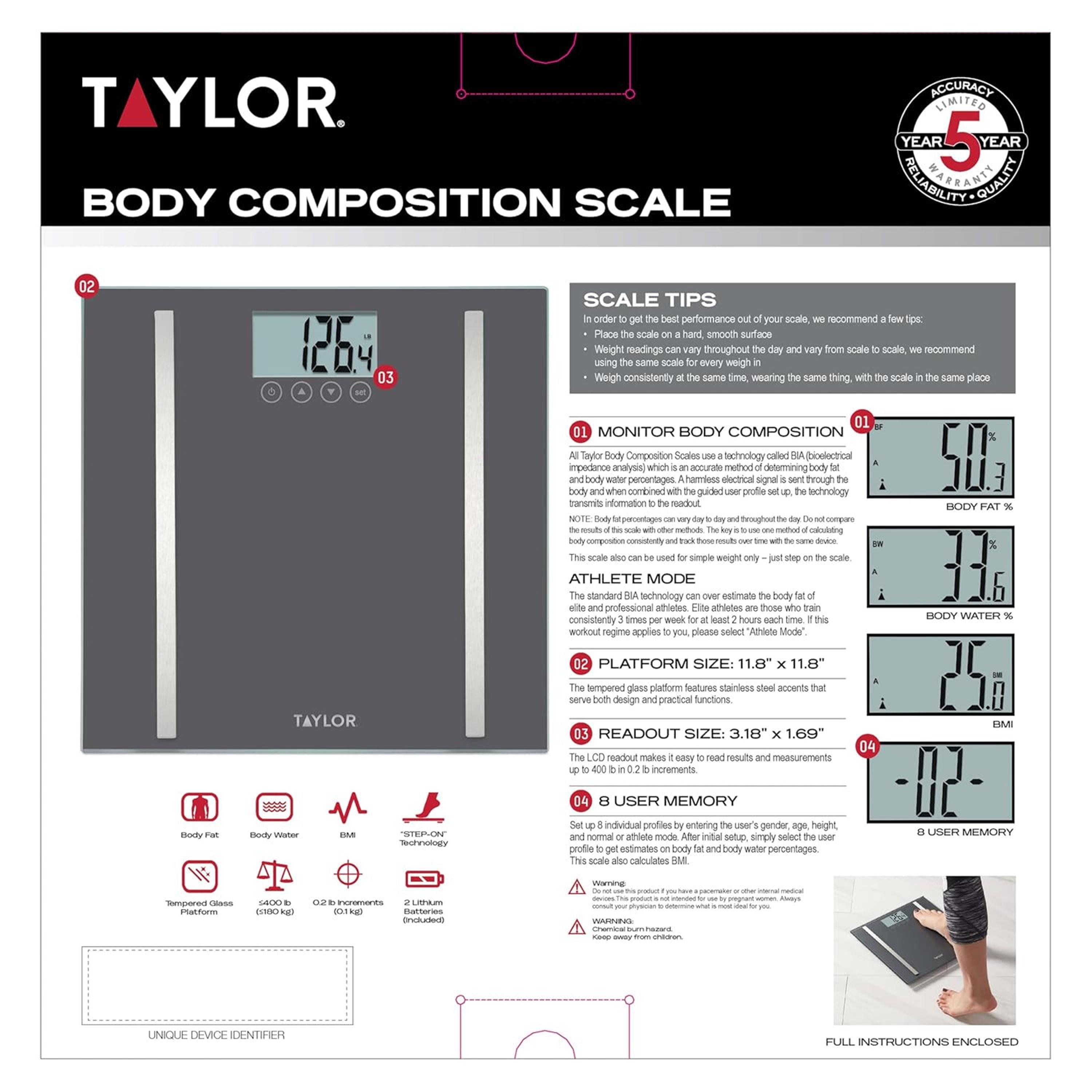 Taylor Digital Body Composition Scale-household-kitchen-kitchentoolsandutensils-cookingaccessories-image-5