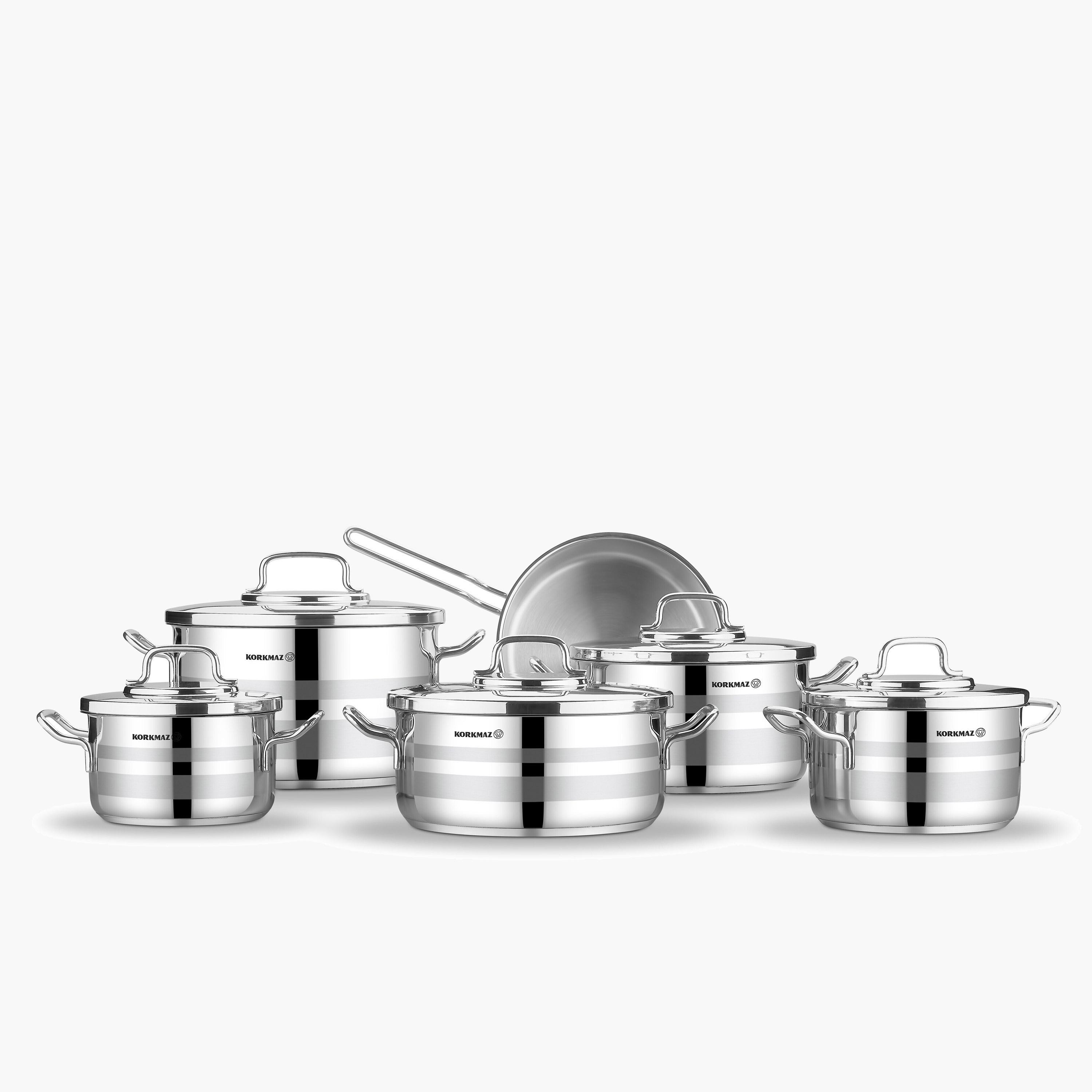 Stainless Steel Cookware Set Eleven Pieces-household-kitchen-cookware-cookwareandsets-image-2