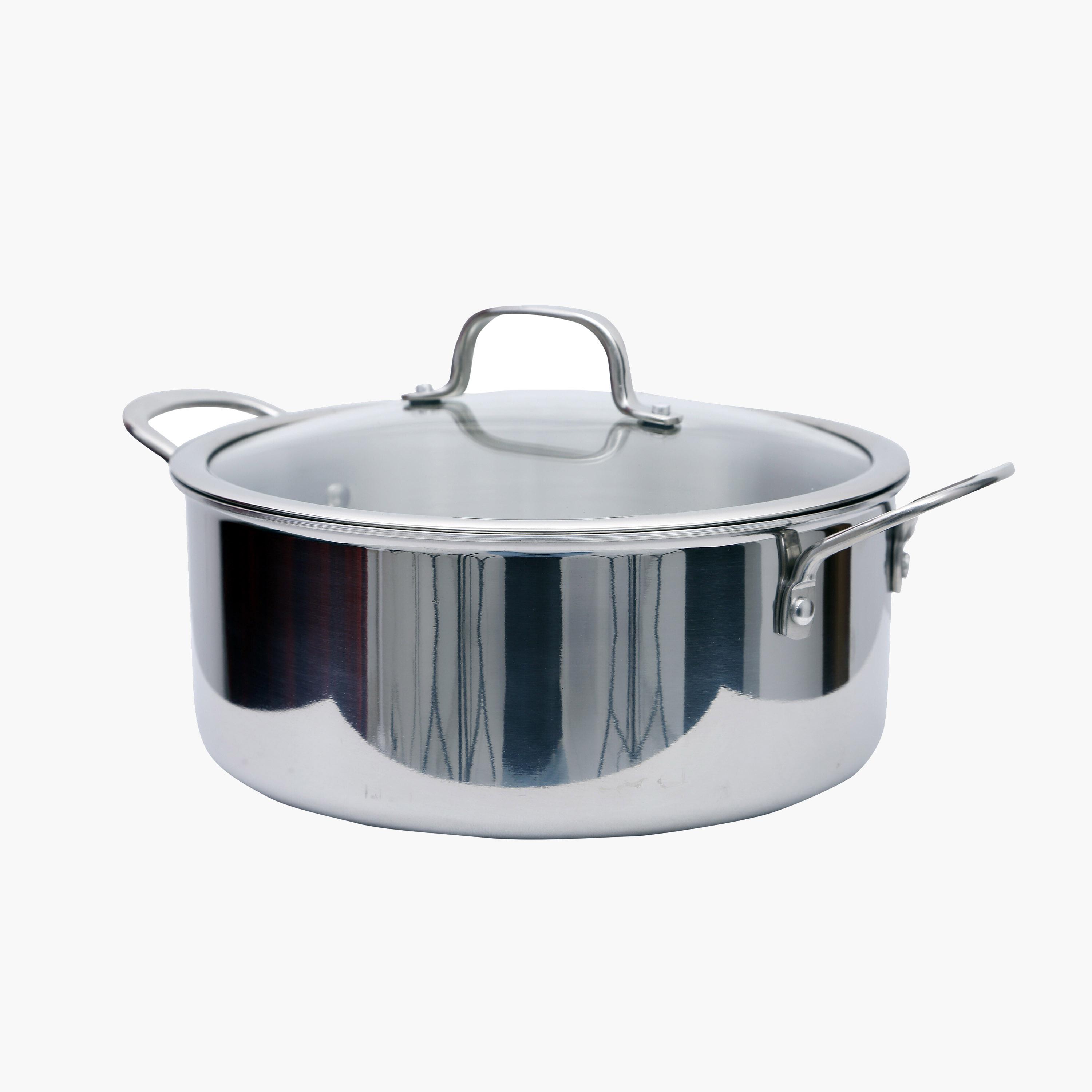 Stainless Steel Casserole Pot with Lid-household-kitchen-cookware-potsandpans-image-3