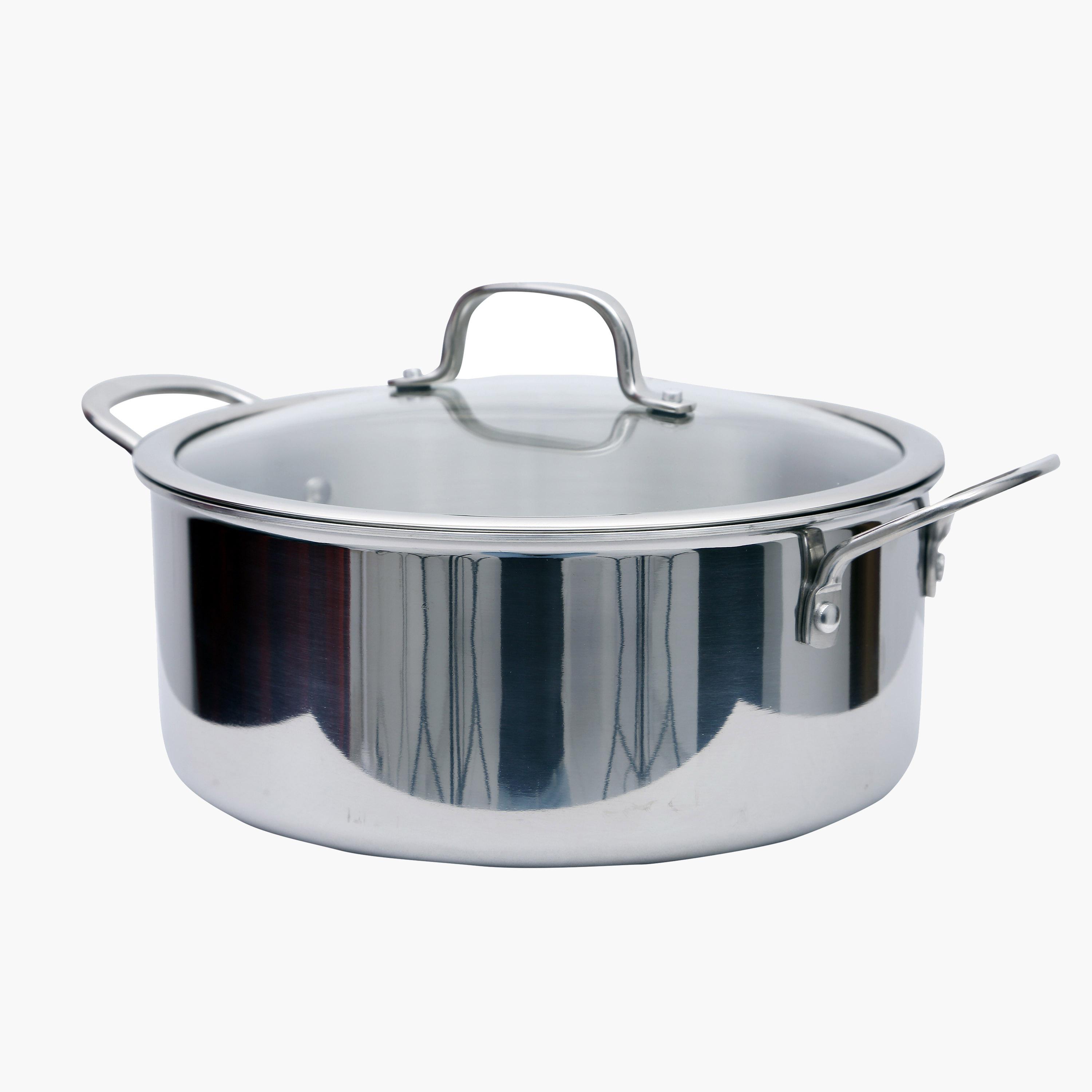 Stainless Steel Casserole Pot with Lid-household-kitchen-cookware-potsandpans-image-3