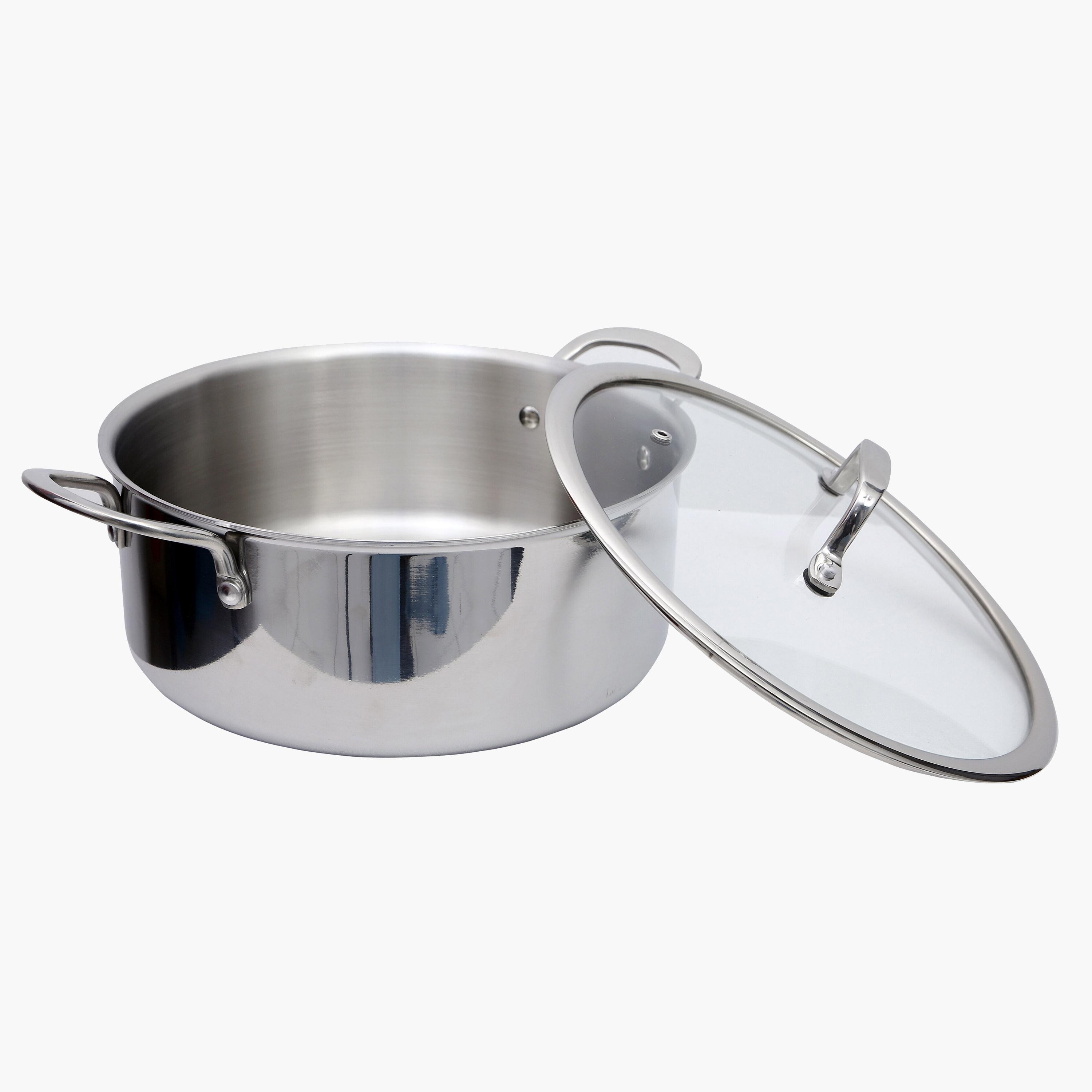 Stainless Steel Casserole Pot with Lid-household-kitchen-cookware-potsandpans-image-4