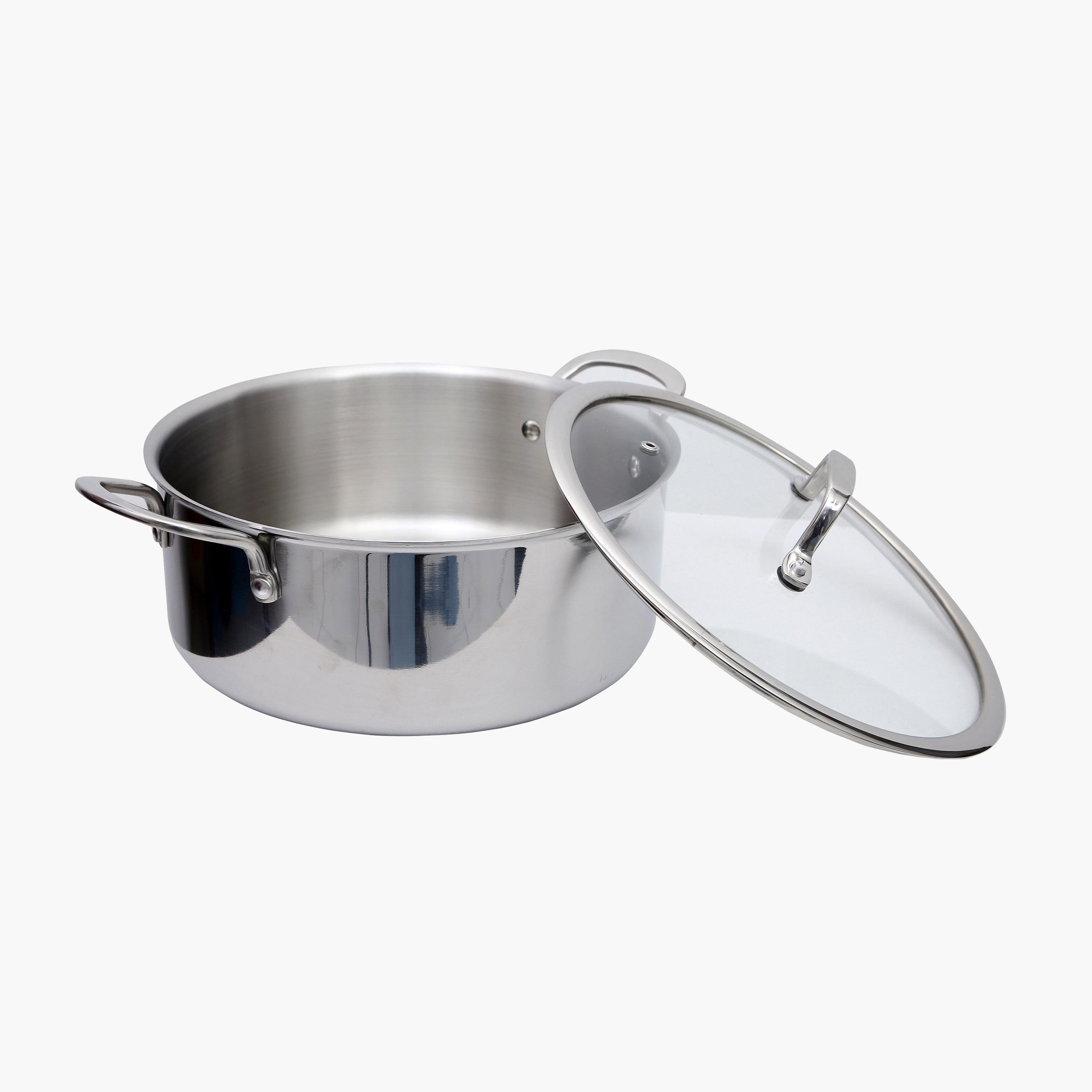 Stainless Steel Casserole Pot with Lid-household-kitchen-cookware-potsandpans-image-4