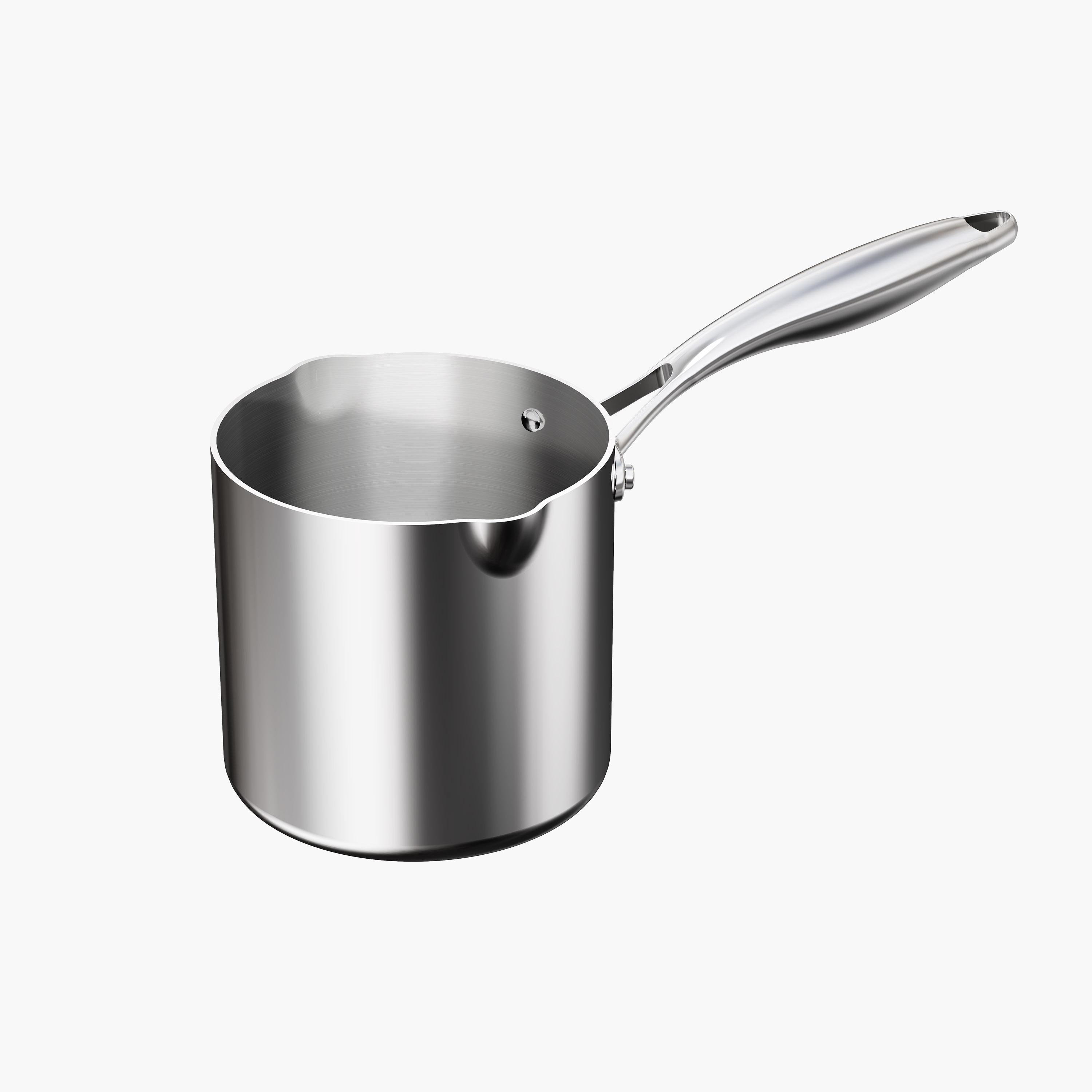 Stainless Steel Saucepan with Handle-household-kitchen-cookware-potsandpans-image-1