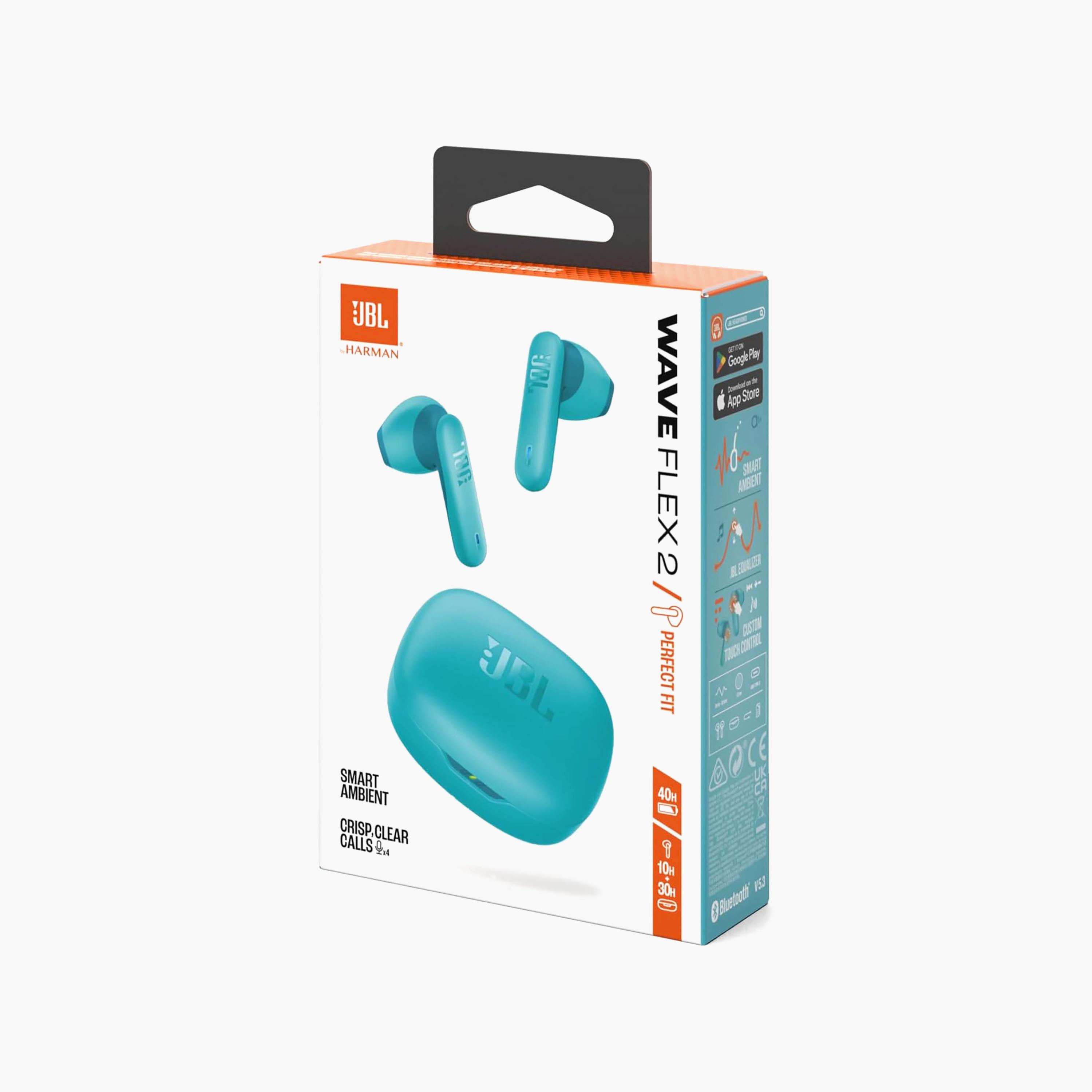 JBL Wave Flex 2 TWS Earbuds, ANC, Smart Ambient, Deep Bass, 40H Battery, VoiceAware|JBLWFLEX2BLU-electronics-headphonesandearphones-image-4