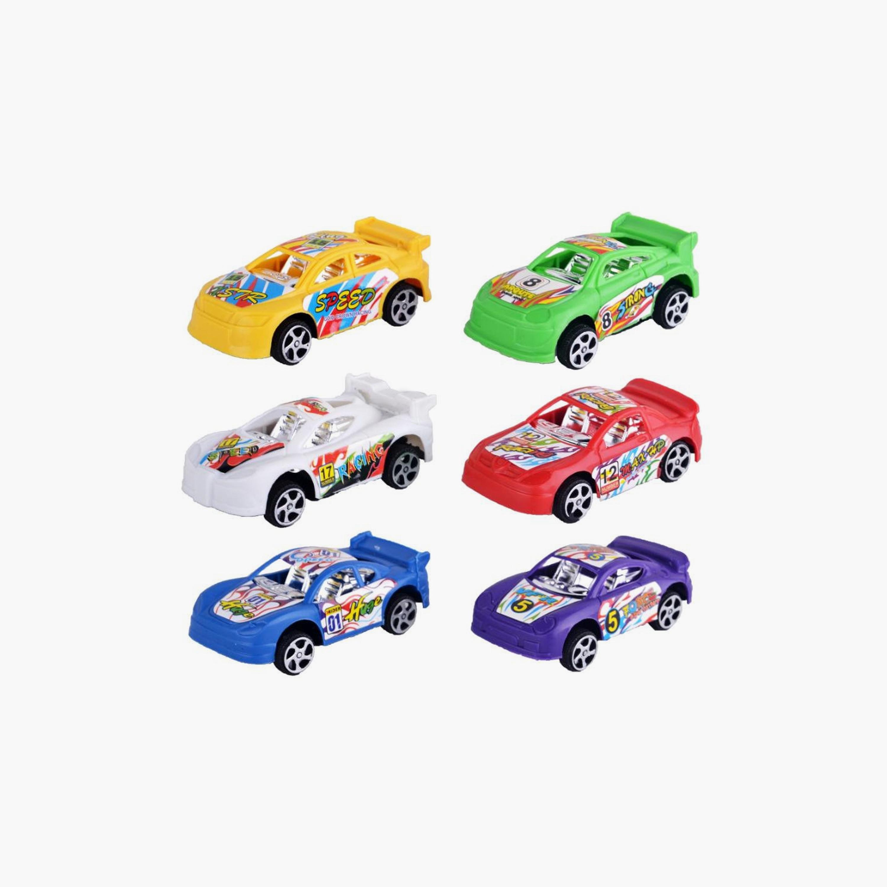 مجموعة سيارات سباق سحب خلفي 6 قطع من كيدز برو-toys-playvehicles-cars-image-1