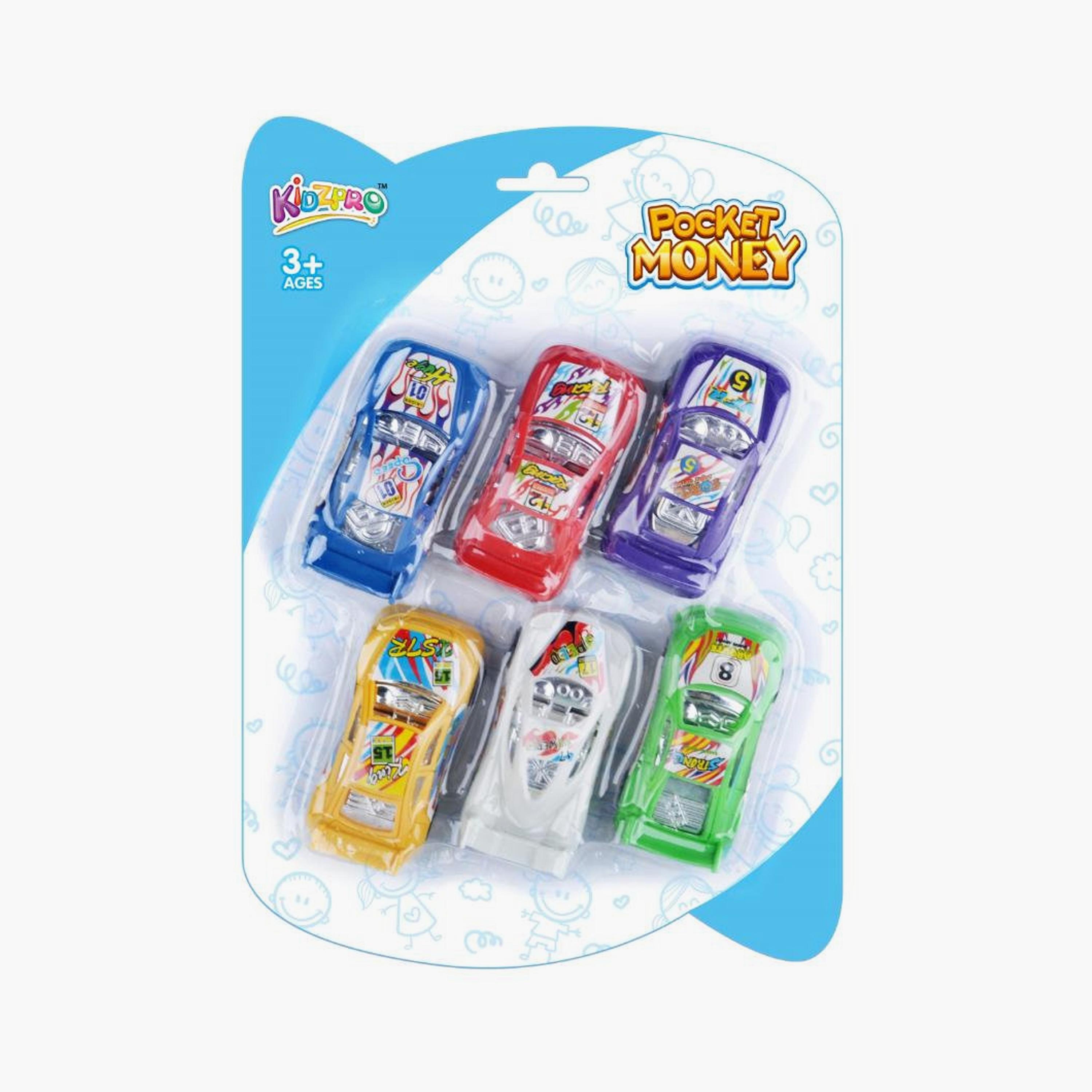 مجموعة سيارات سباق سحب خلفي 6 قطع من كيدز برو-toys-playvehicles-cars-image-2
