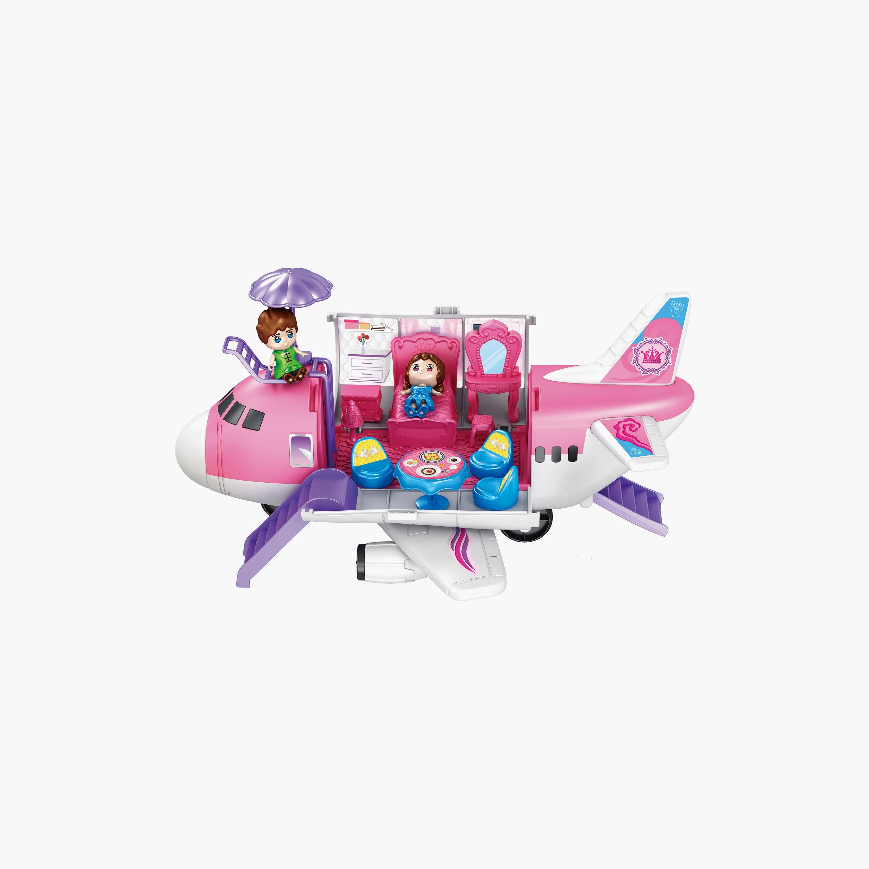 Power Joy Playhome Airplane Playset with 2 Dolls-toys-playvehicles-vehicleplaysets-image-1