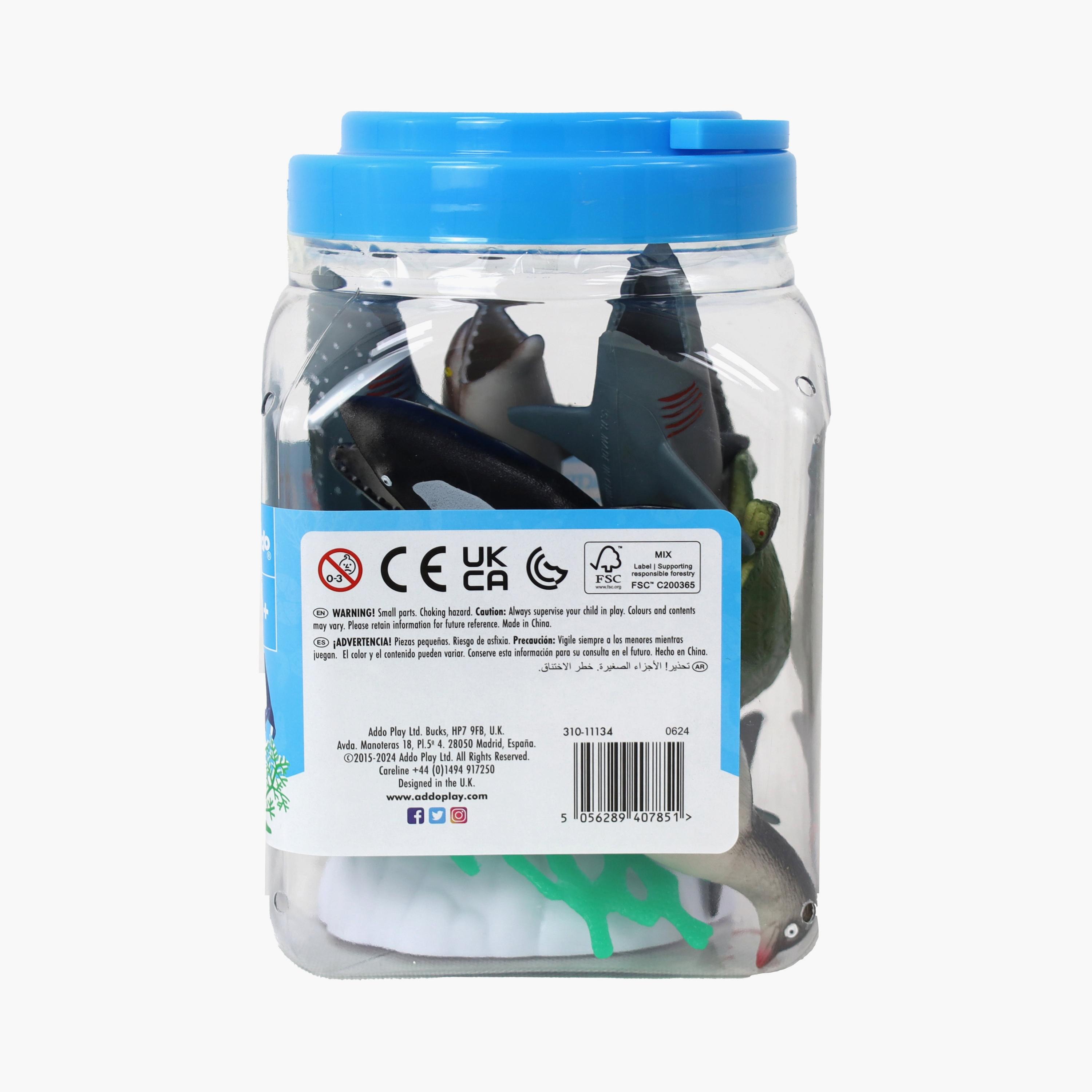 حوض حياة المحيط للحيوانات المدهشة 12 قطعة من أدو-toys-roleplay-image-2