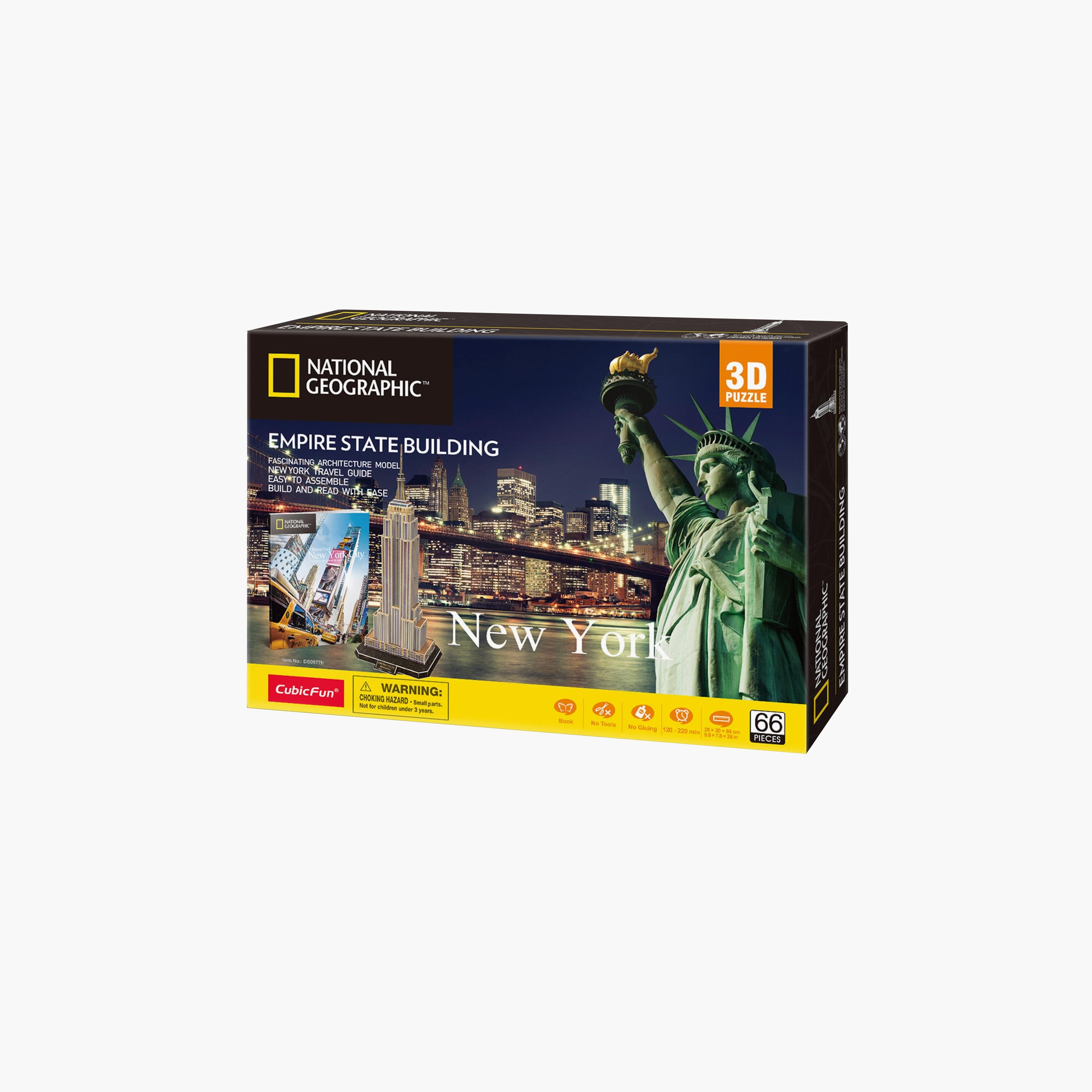 Cubic Fun National Geo 66-Piece 3D Puzzle - Empire State Building-toys-indoortoys-puzzles-image-3