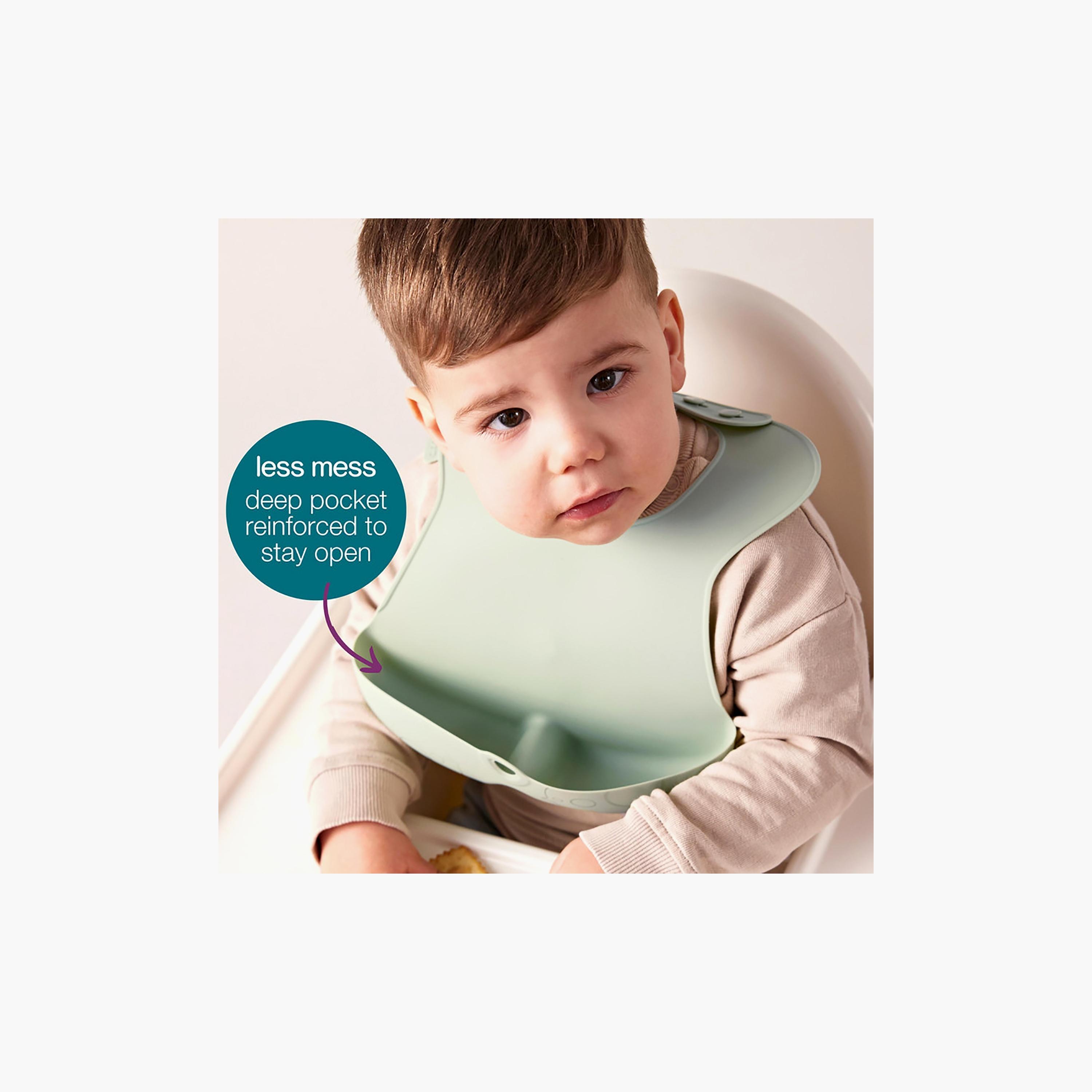 B.box Silicone Bib - 4m+-baby-feeding-bibs-image-4