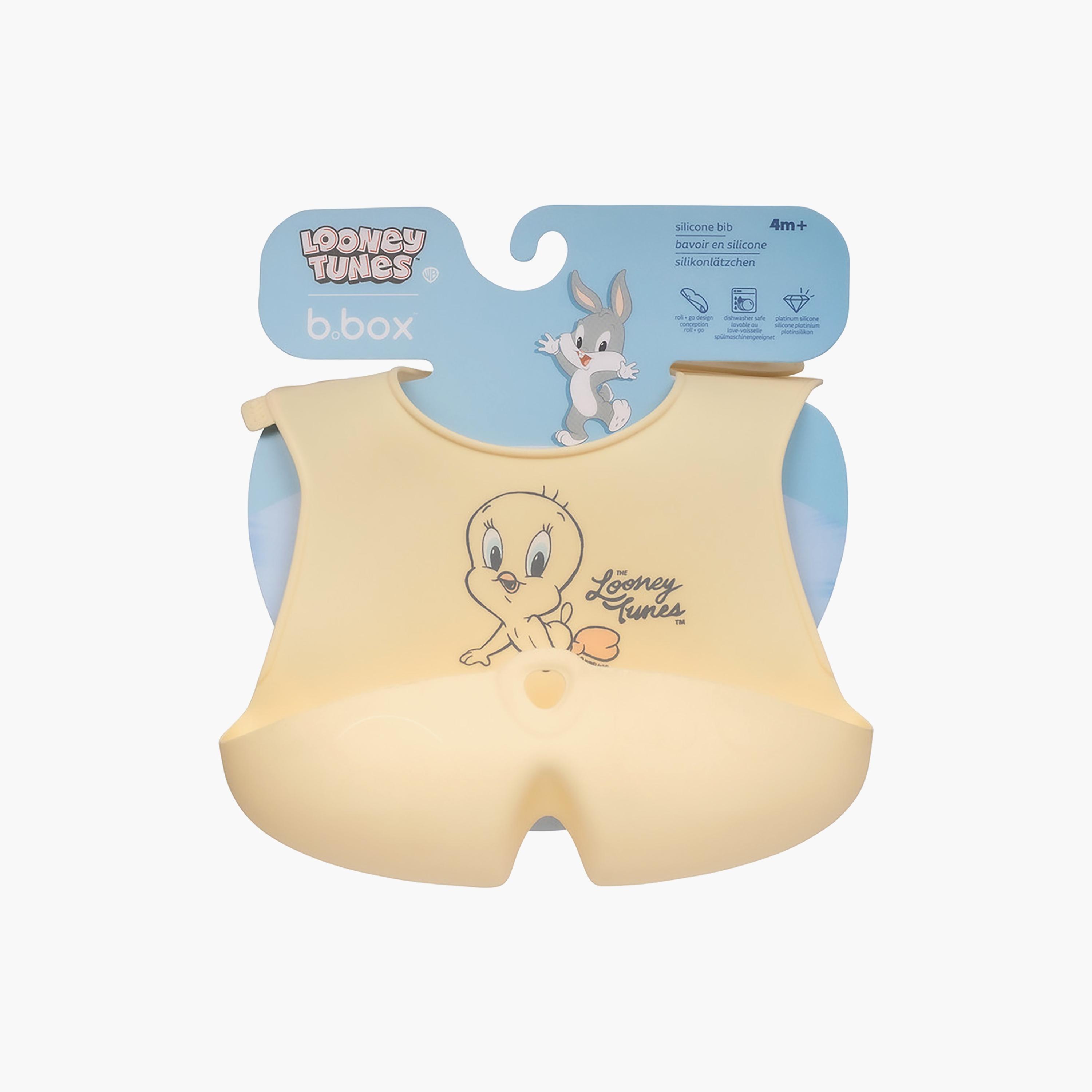 B.Box Non-Stick Silicone Looney Tunes Bib - 4m+-baby-feeding-bibs-image-6