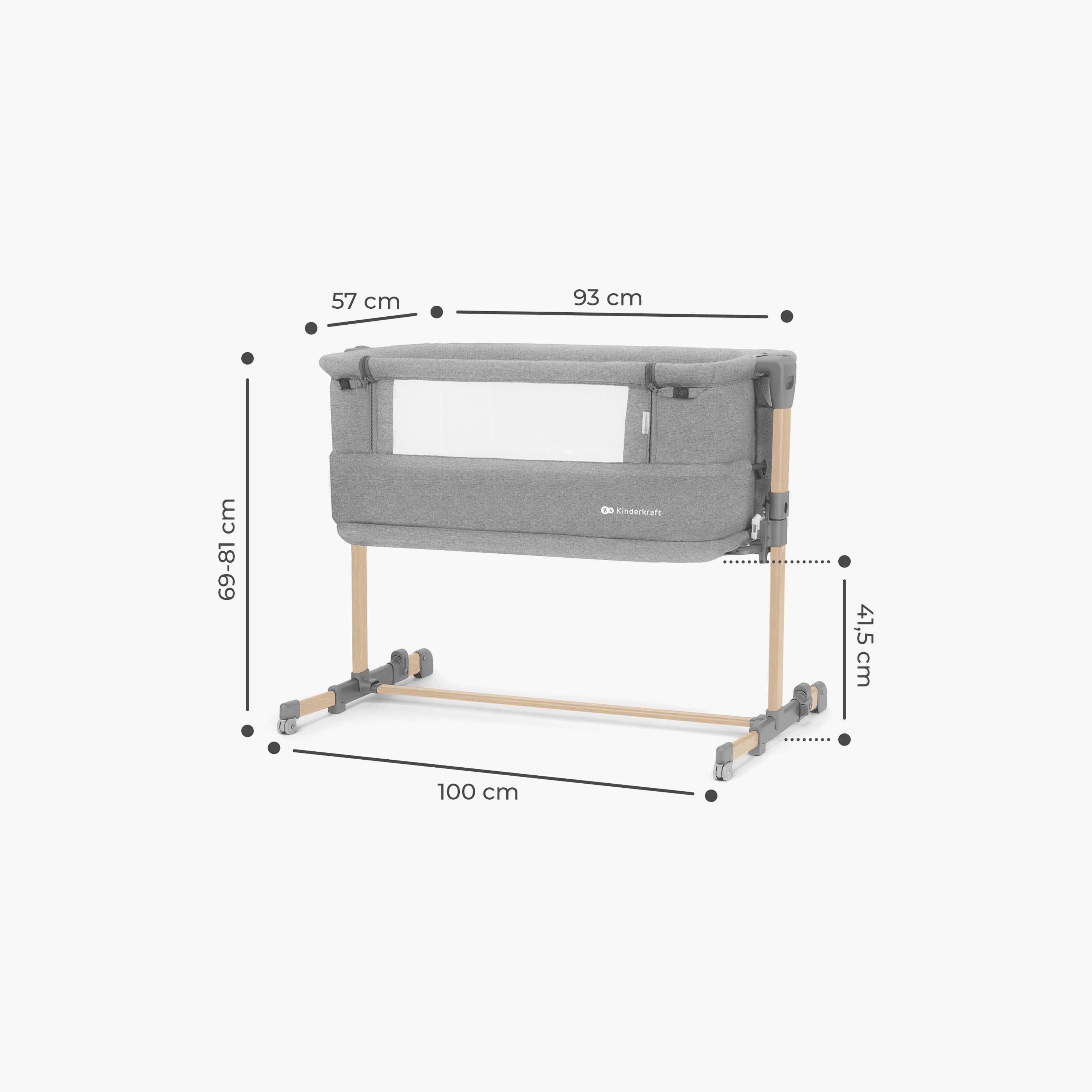 Kinderkraft Neste Grow 3-In-1 Co-Sleeper Cot-baby-nursery-furniture-cribsandbeds-bassinets-image-2