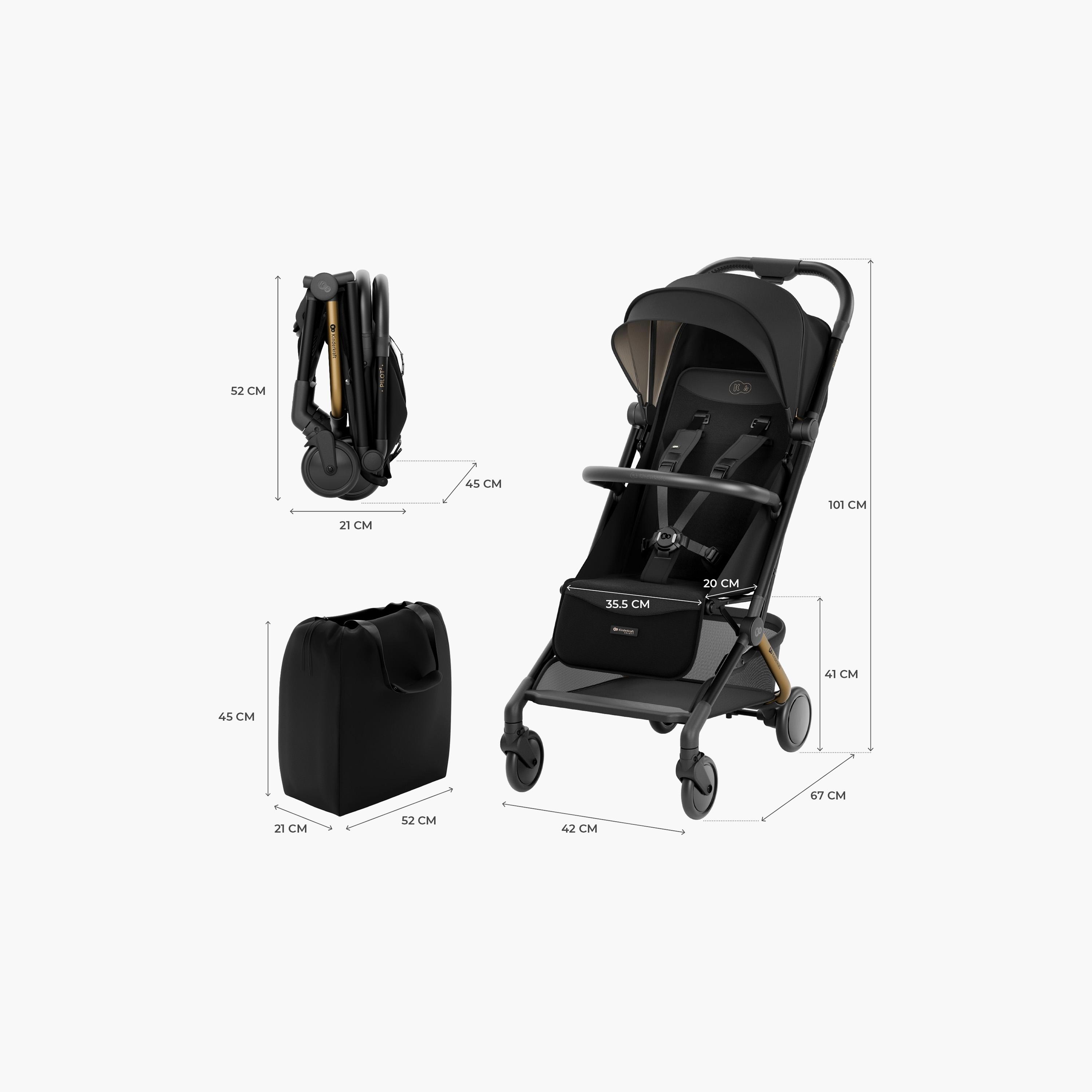 Kinderkraft Pilot 2 Stroller - 0 - 22 kg-baby-gear-strollersandprams-strollers-image-4
