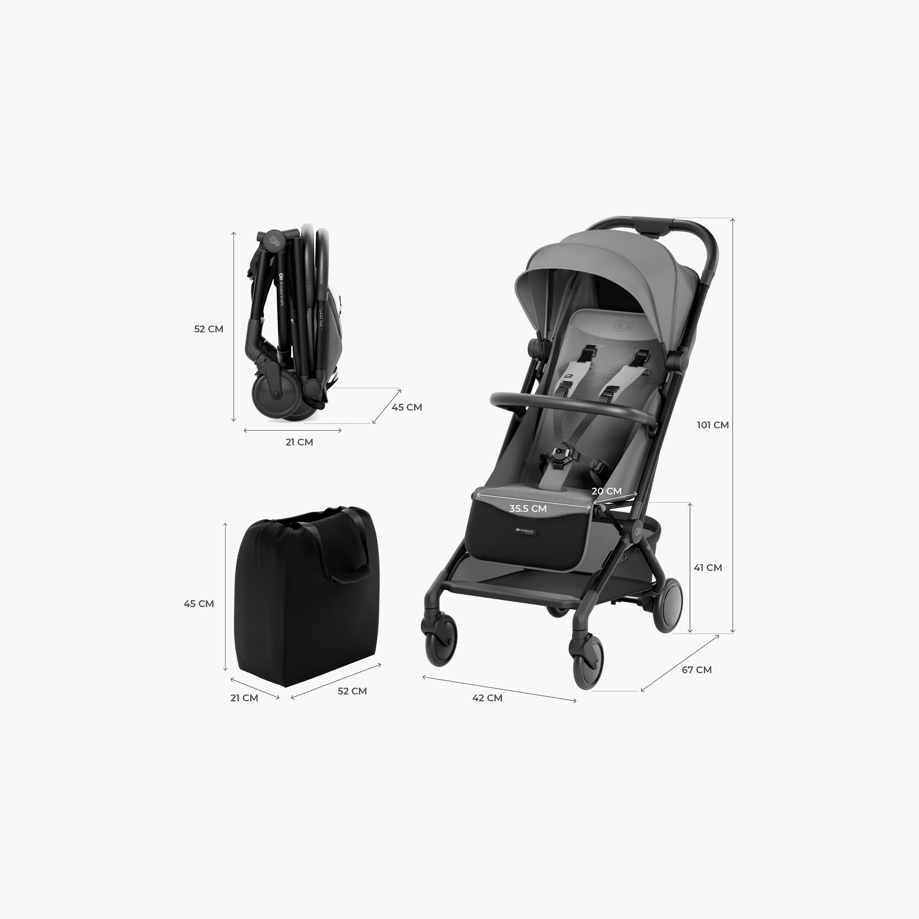 Kinderkraft Pilot 2 Stroller - 0 - 22 kg-baby-gear-strollersandprams-strollers-image-4